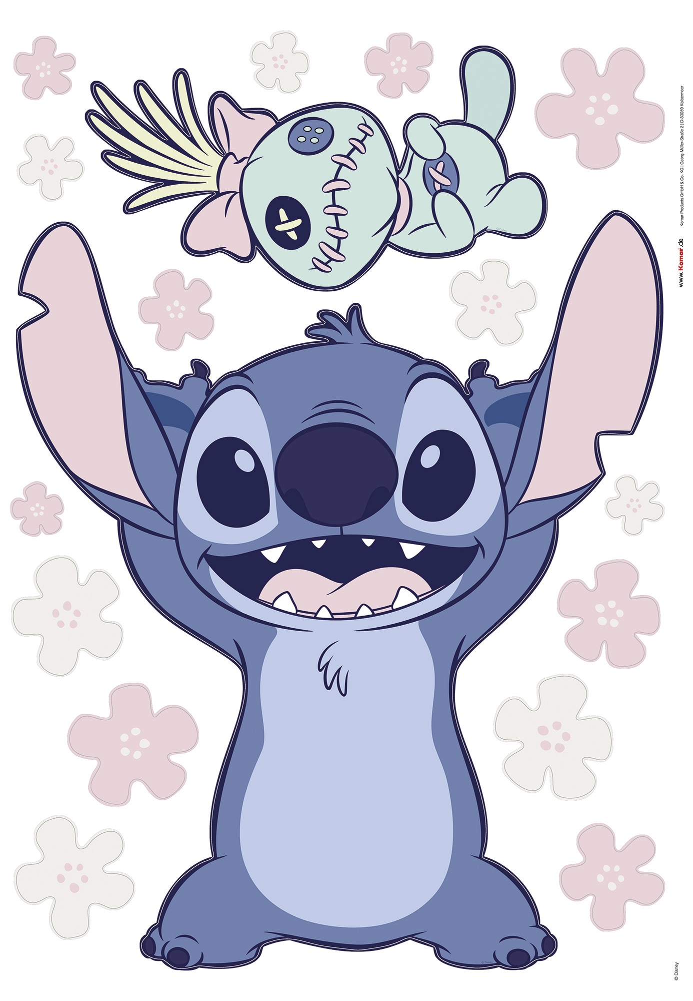 Komar Wandtattoo »Disney Lilo and Stitch Lifesize«, (1 St.), 50 x 70 cm (Breite x Höhe) - Kinderzimmer, Wandsticker