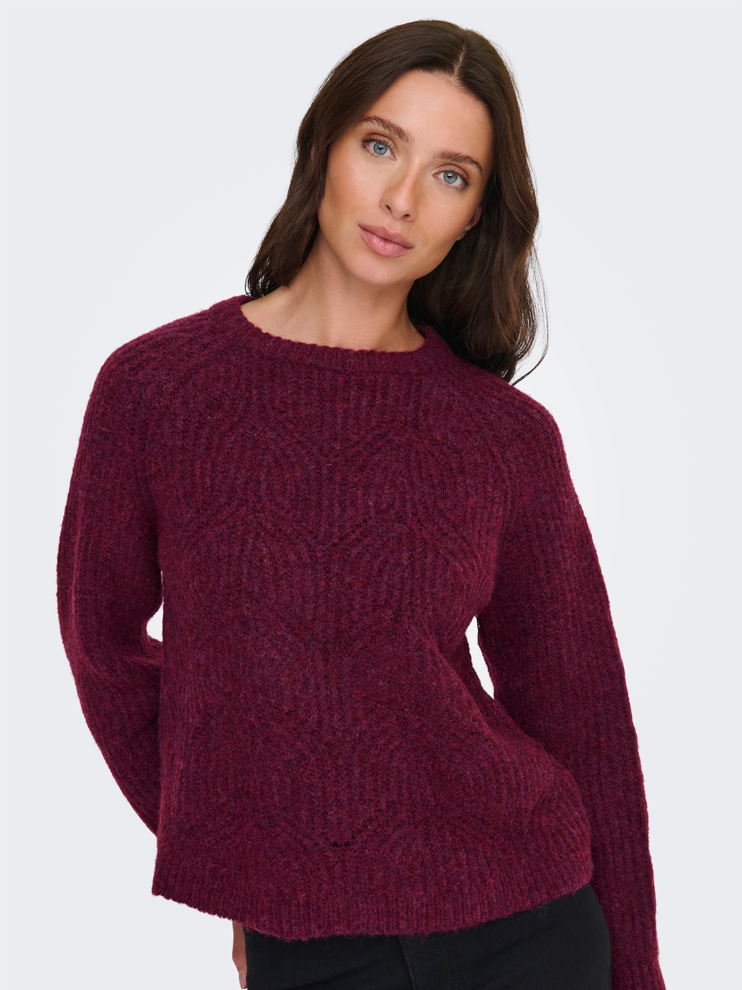 ONLY Strickpullover »ONLGILA LIFE LS STRUCTURE O-NECK BF KNT«