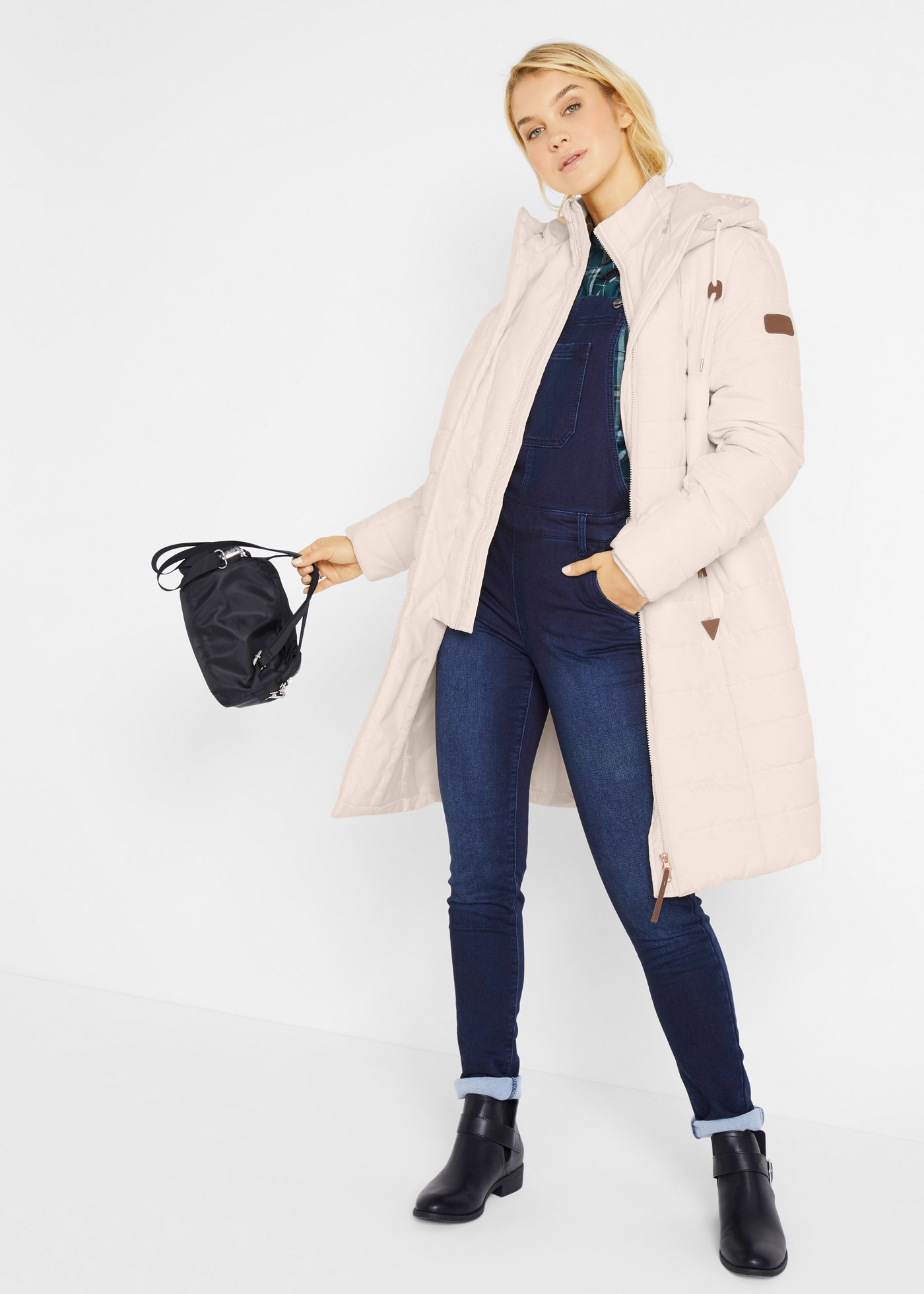 bonprix Steppmantel »Steppmantel, 2-in-1 Optik« Steppmantel, 2-in-1 Optik