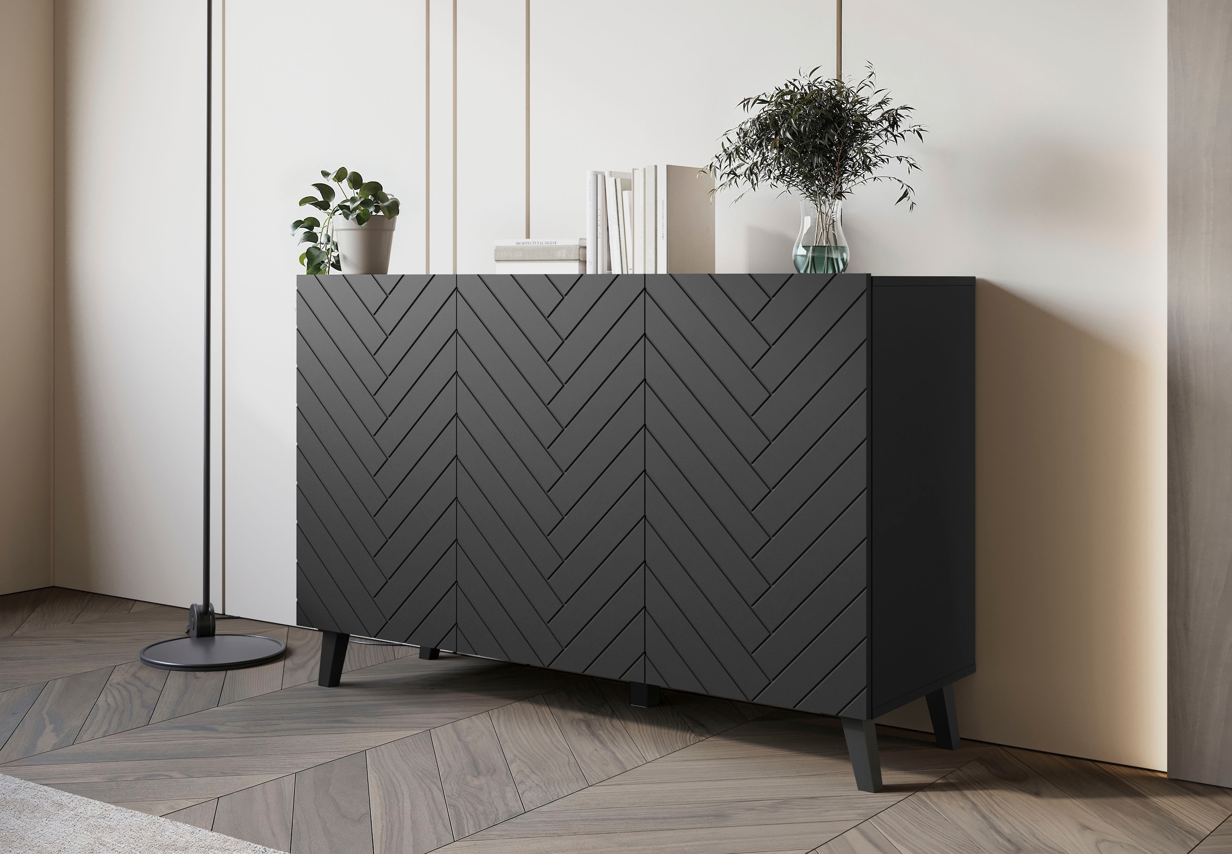 INOSIGN Sideboard »PHUKET«, (1 St.), Modernes Sideboard mit 6 Fächern, Breite 120 cm