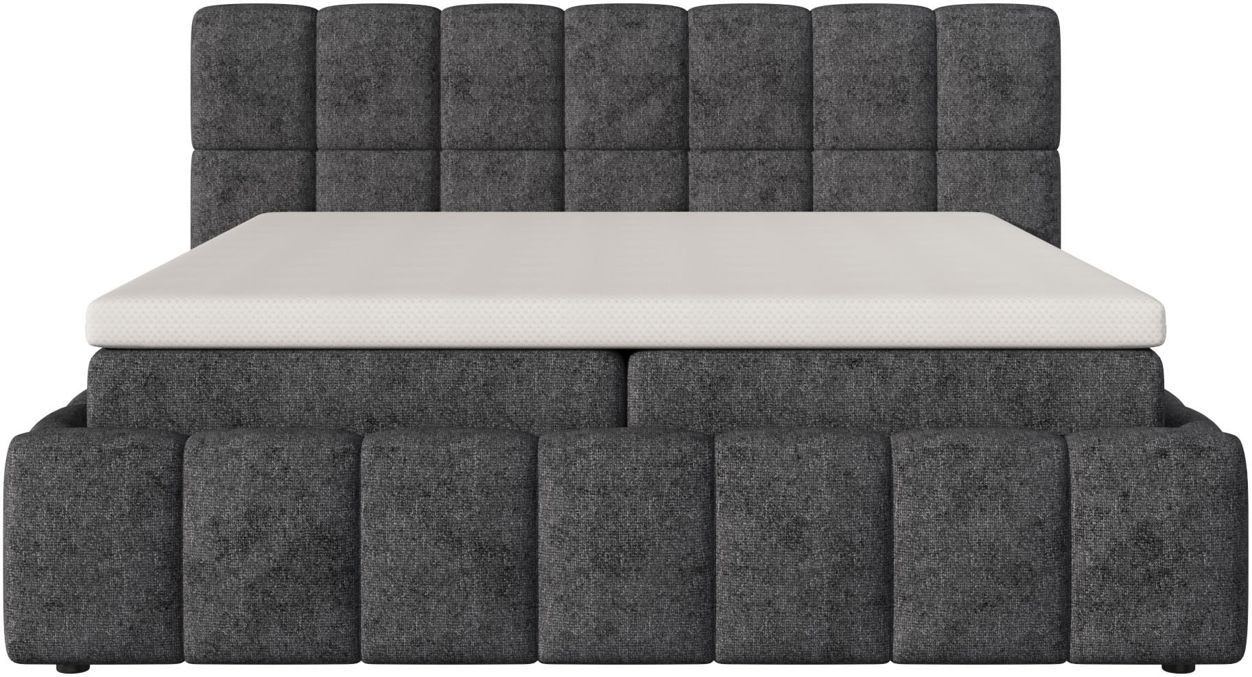OTTO home Boxbett »AARRON, Polsterbett mit Bettkasten und Taschenfederkernmatratze (H3)« 180x200cm Liegefläche, Komfortschaumtopper (7cm)