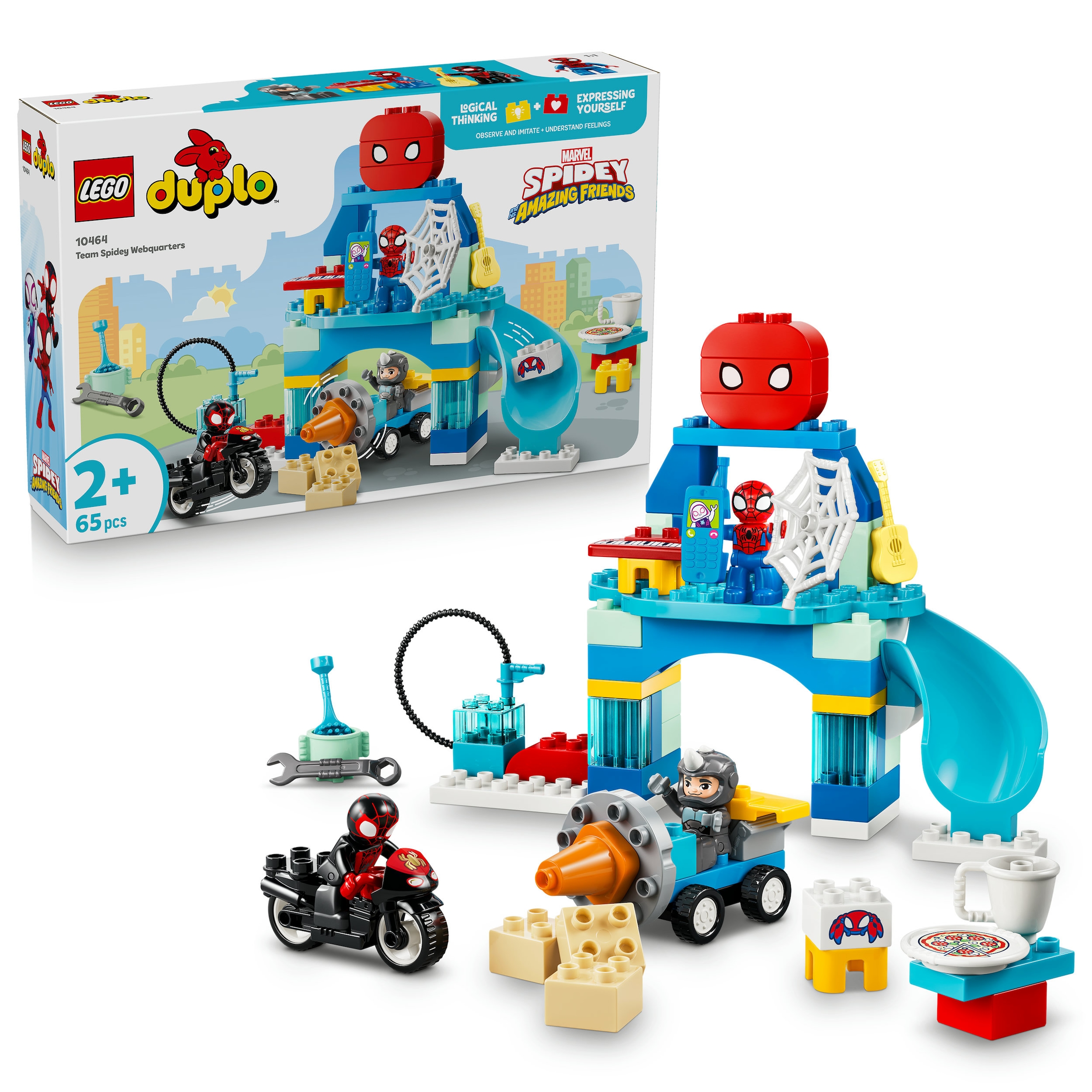 LEGO® Konstruktionsspielsteine »Team Spideys Hauptquartier (10464), LEGO DUPLO Disney« Made in Europe