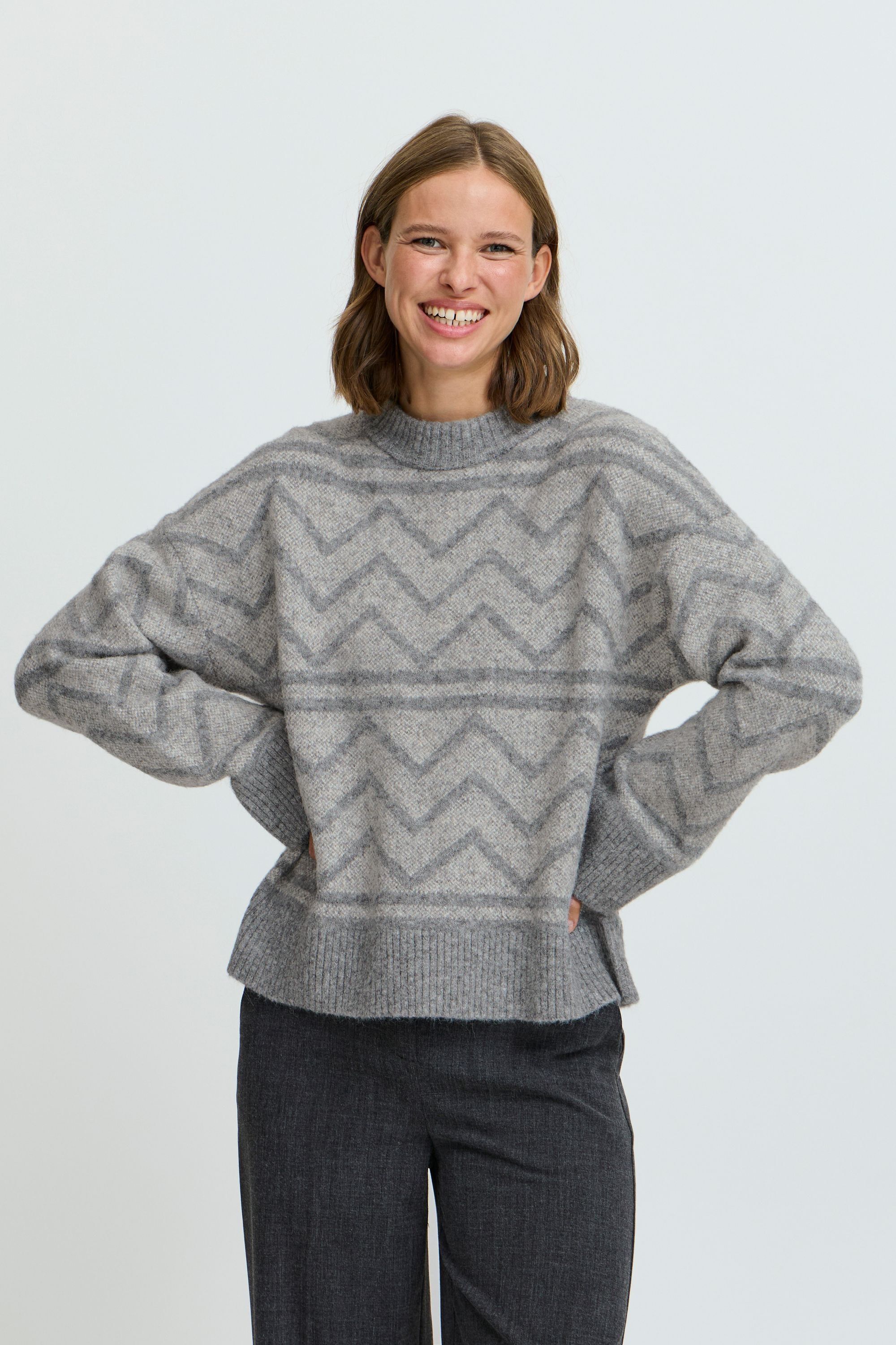 b.young Strickfleece-Pullover »Strickpullover BYOmea«