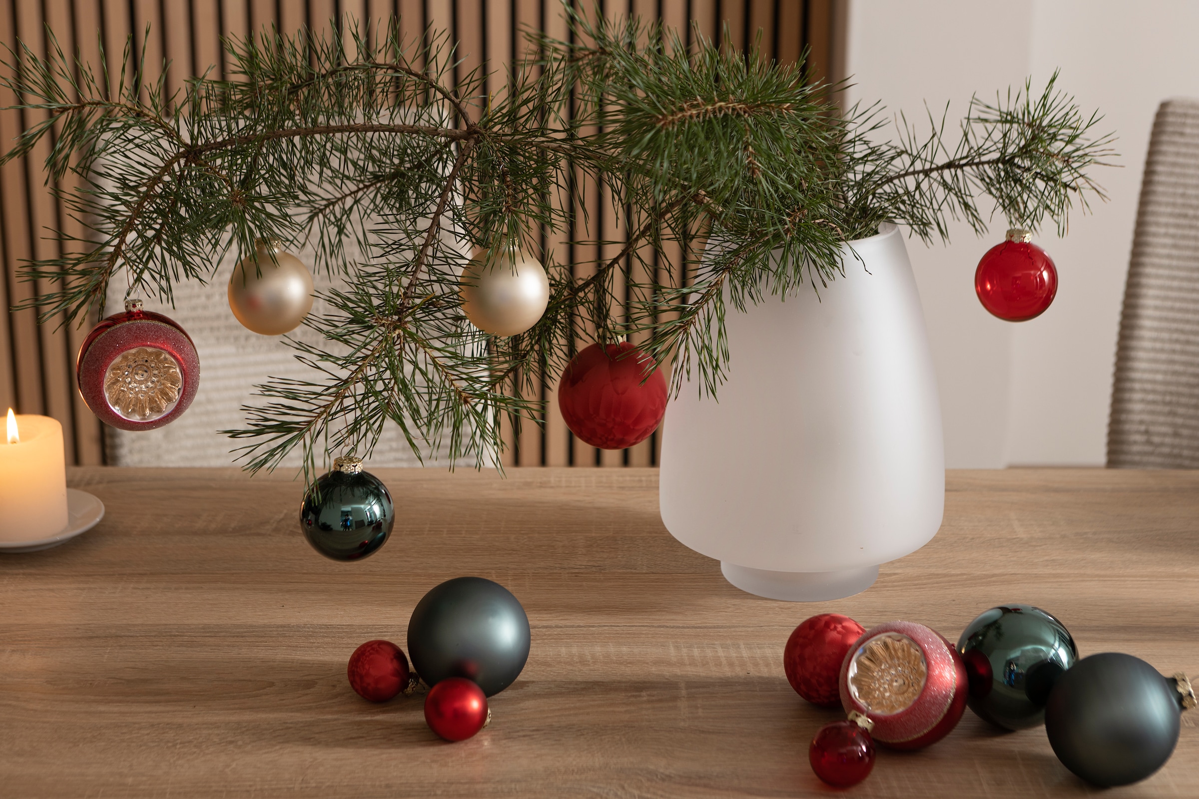 my home Weihnachtsbaumkugel »Reflexkugel Béla, Advent, Weihnachtsdeko«,  (Set, 3 St.), Christbaumschmuck aus Glas, Christbaumkugeln, Ø 8 cm bei OTTO