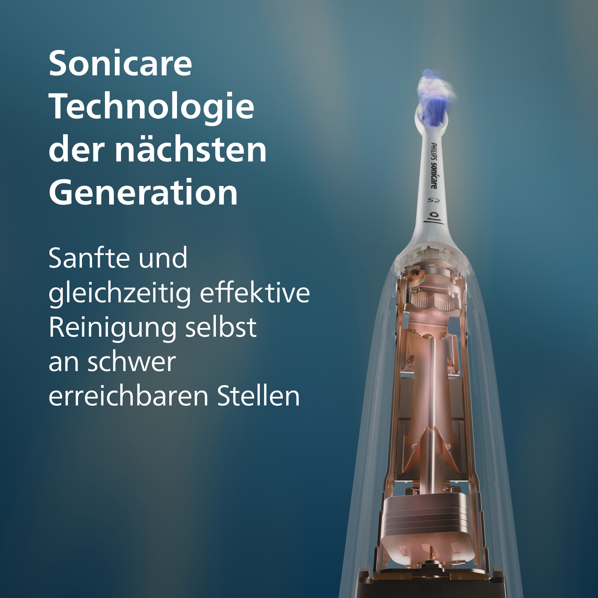 Philips Sonicare Elektrische Zahnbürste »Series 7100 HX7421/01« 1 Stk. Aufsteckbürsten mit visueller Andruckkontrolle, 7 Putzeinstellungen, inkl. Reiseetui