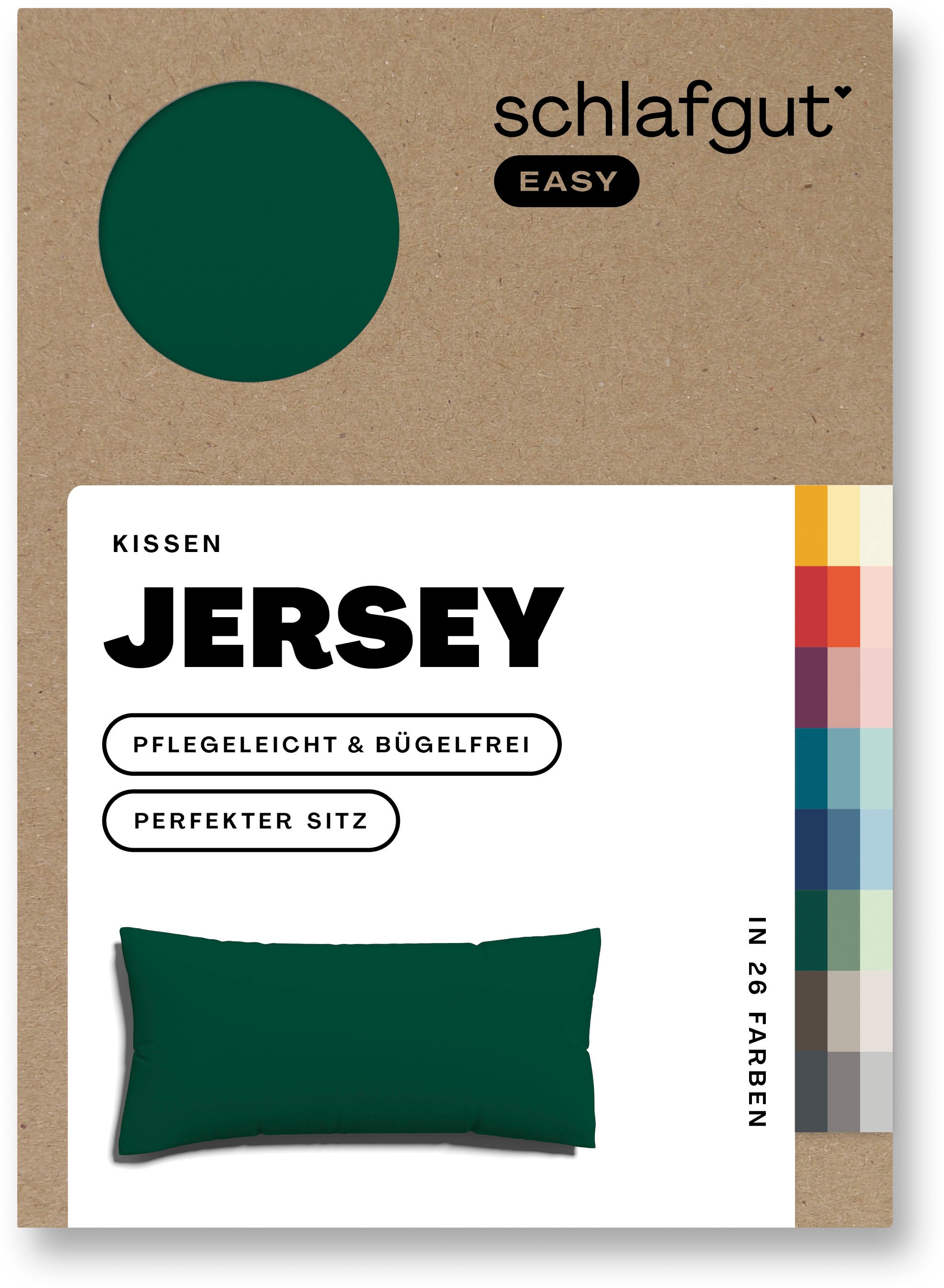 Schlafgut Kissenbezug »EASY Jersey«, (1 St.), Kissenhülle mit Reißverschluss, weich und saugfähig, Kissenbezug
