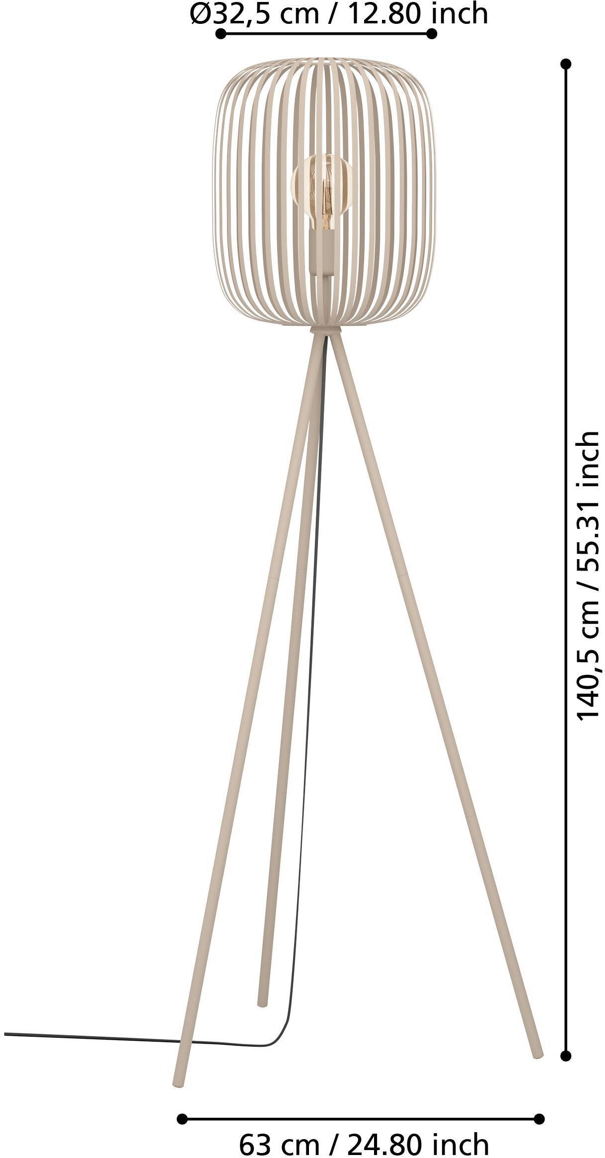EGLO Stehlampe »Stehleuchte ROMAZZINA, exkl. E27, Stahl, Stehlampe« E27 Stativ Standleuchte, Dreibein, 140,5x32,5cm, Wohnzimmerlampe