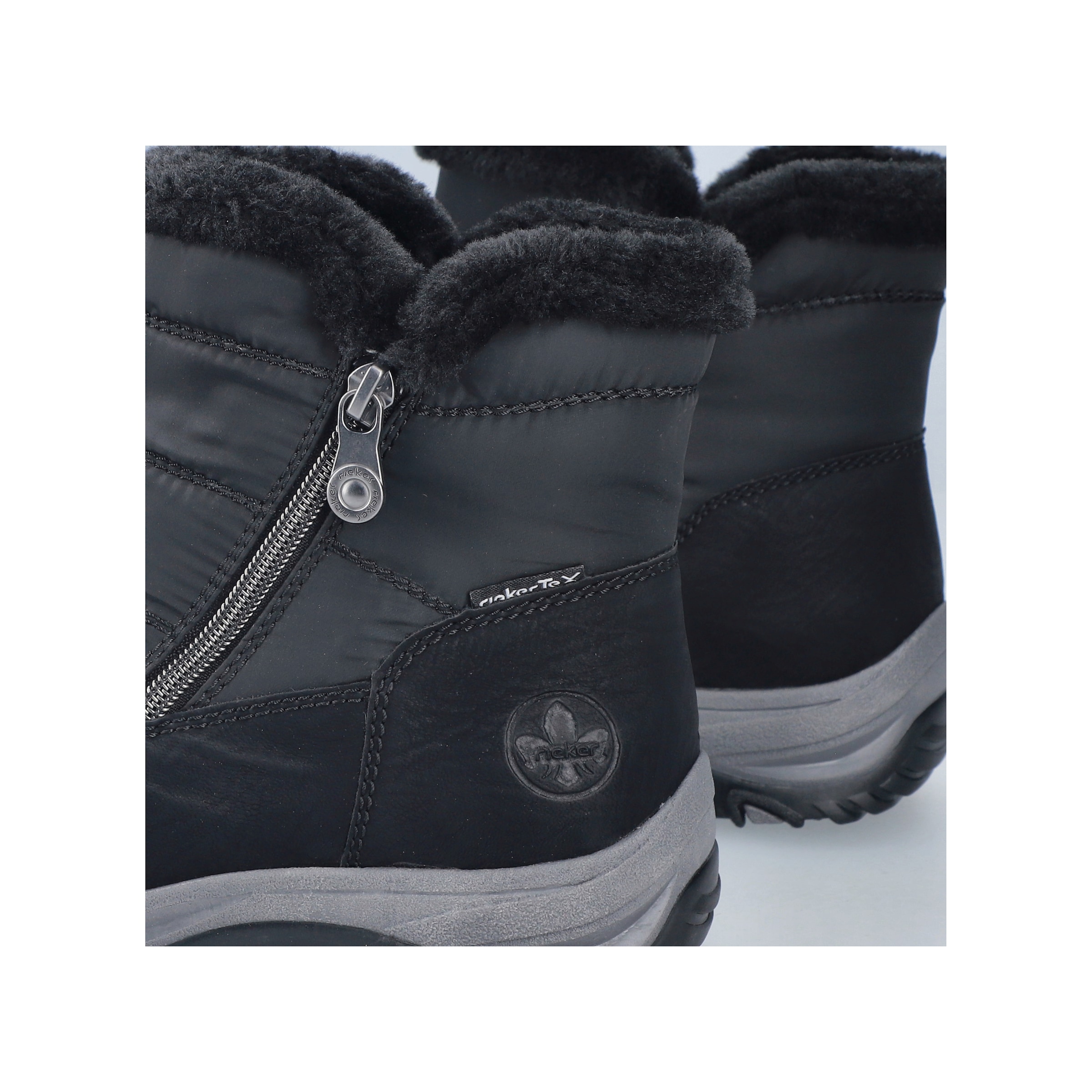 Rieker Winterboots  Winterstiefelette, Snowboots mit Reißverschlüsse und Warmfutter