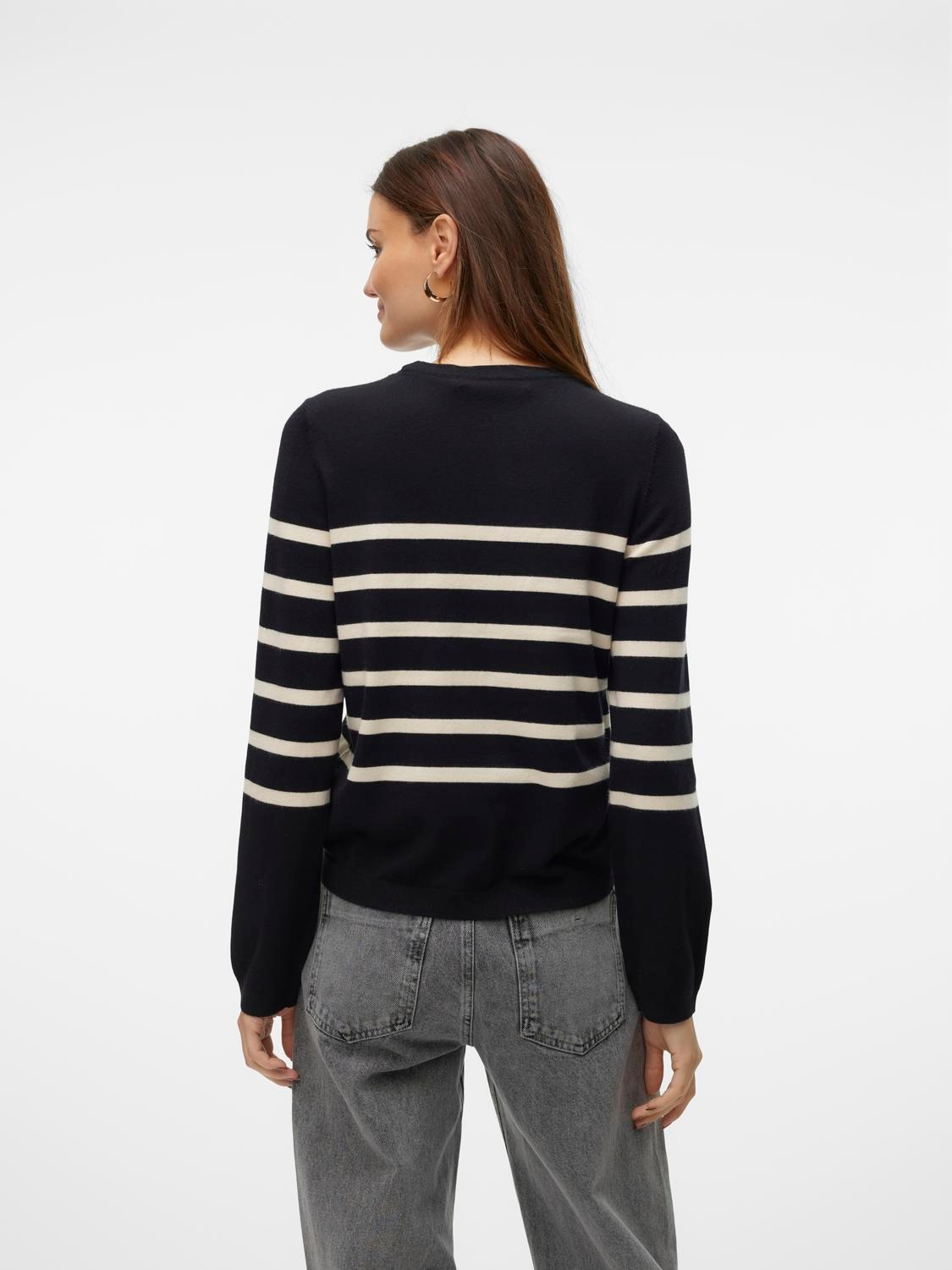 Vero Moda Rundhalspullover »VMSABA PLAIN LS O-NECK PULLOVER GA NOOS«