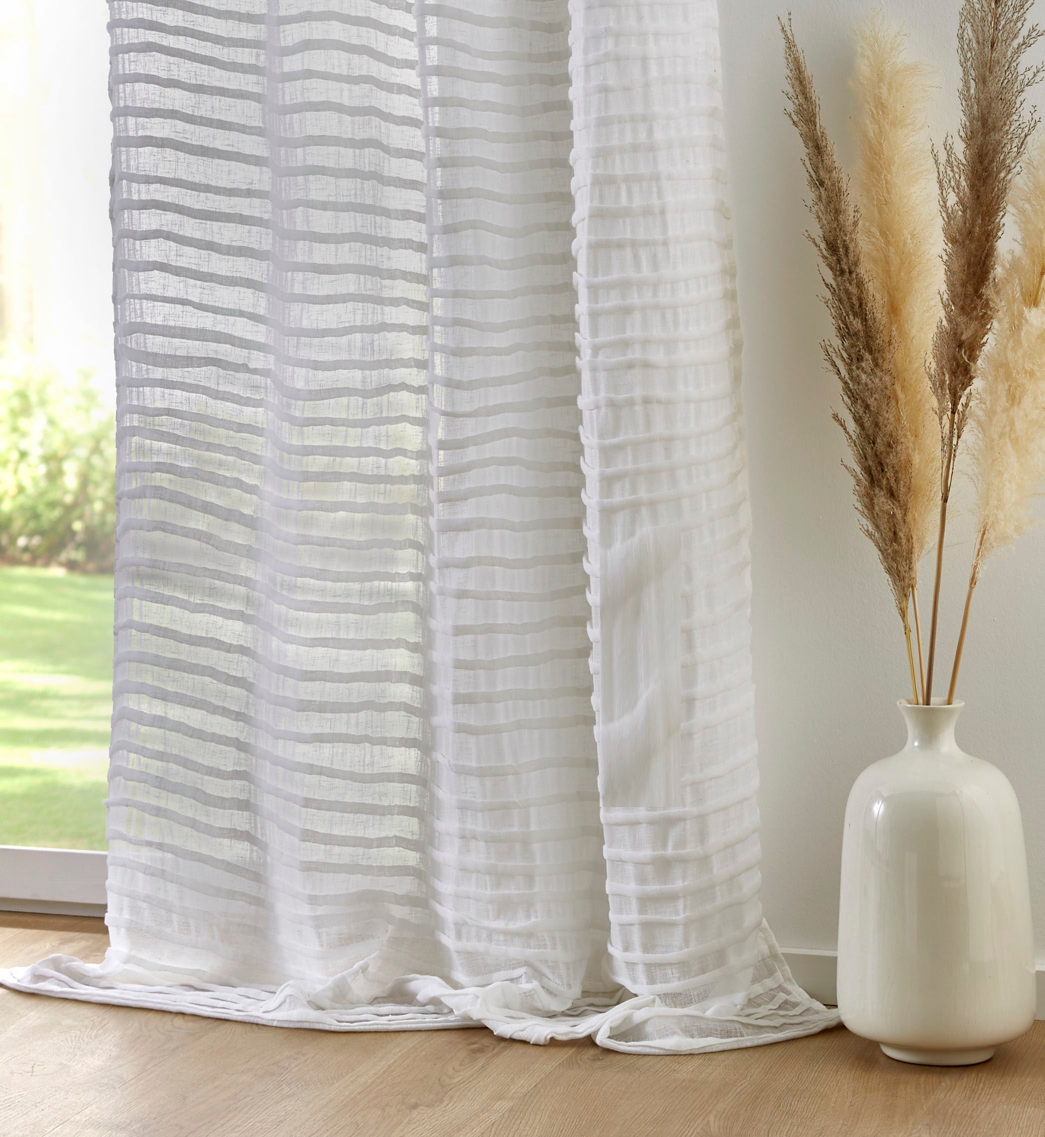 bestellen OTTO lichtdurchlässig, »Crinkle Vorhang weicher allover«, handmade (1 Musseiin, Kutti bei St.),