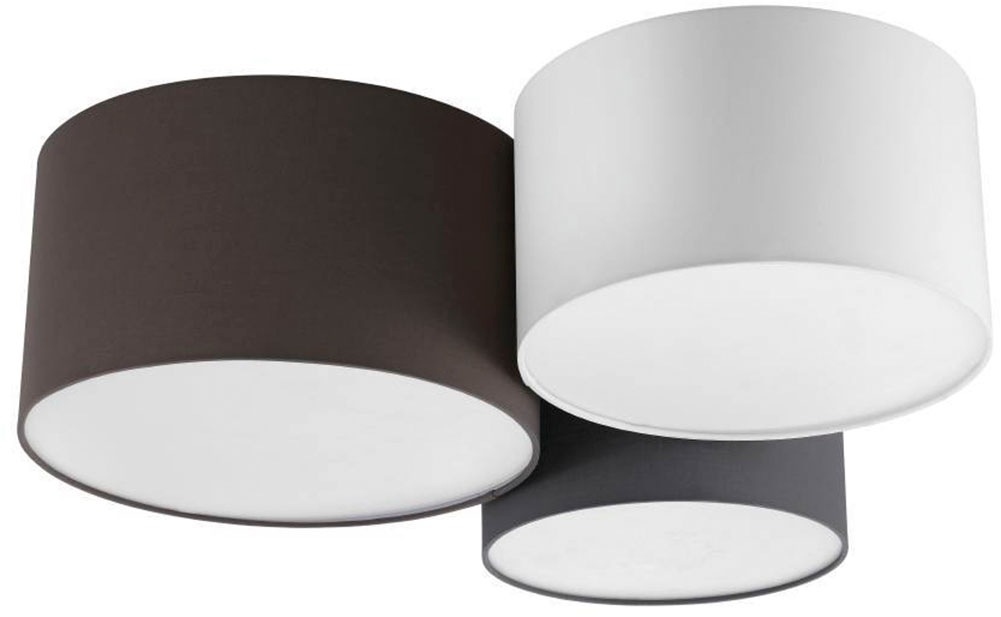 EGLO Deckenleuchte »PASTORE«, 3 flammig, Leuchtmittel E27 | Leuchtmittel wechselbar-ohne Leuchtmittel, Wohnzimmer, Esszimmer, Schlafzimmer, Textilschirme, 61x49,5x25,5cm