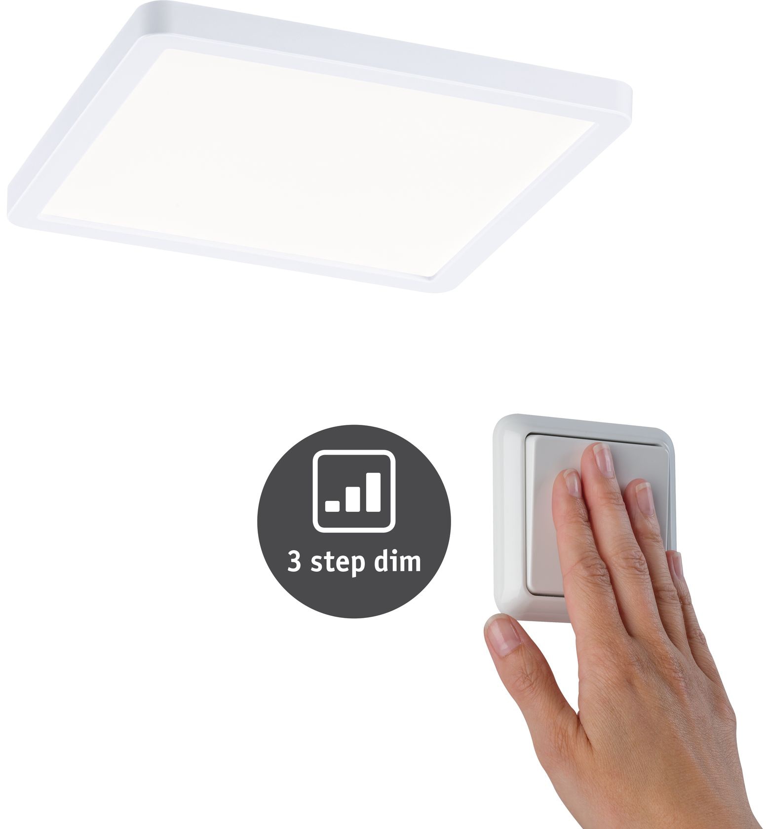 Paulmann LED Einbauleuchte »Areo«, Schutzart IP44, 3-Stufen-dimmbar, Gr. 17,5 x 17,5 cm, inkl. LED Leuchtmittel