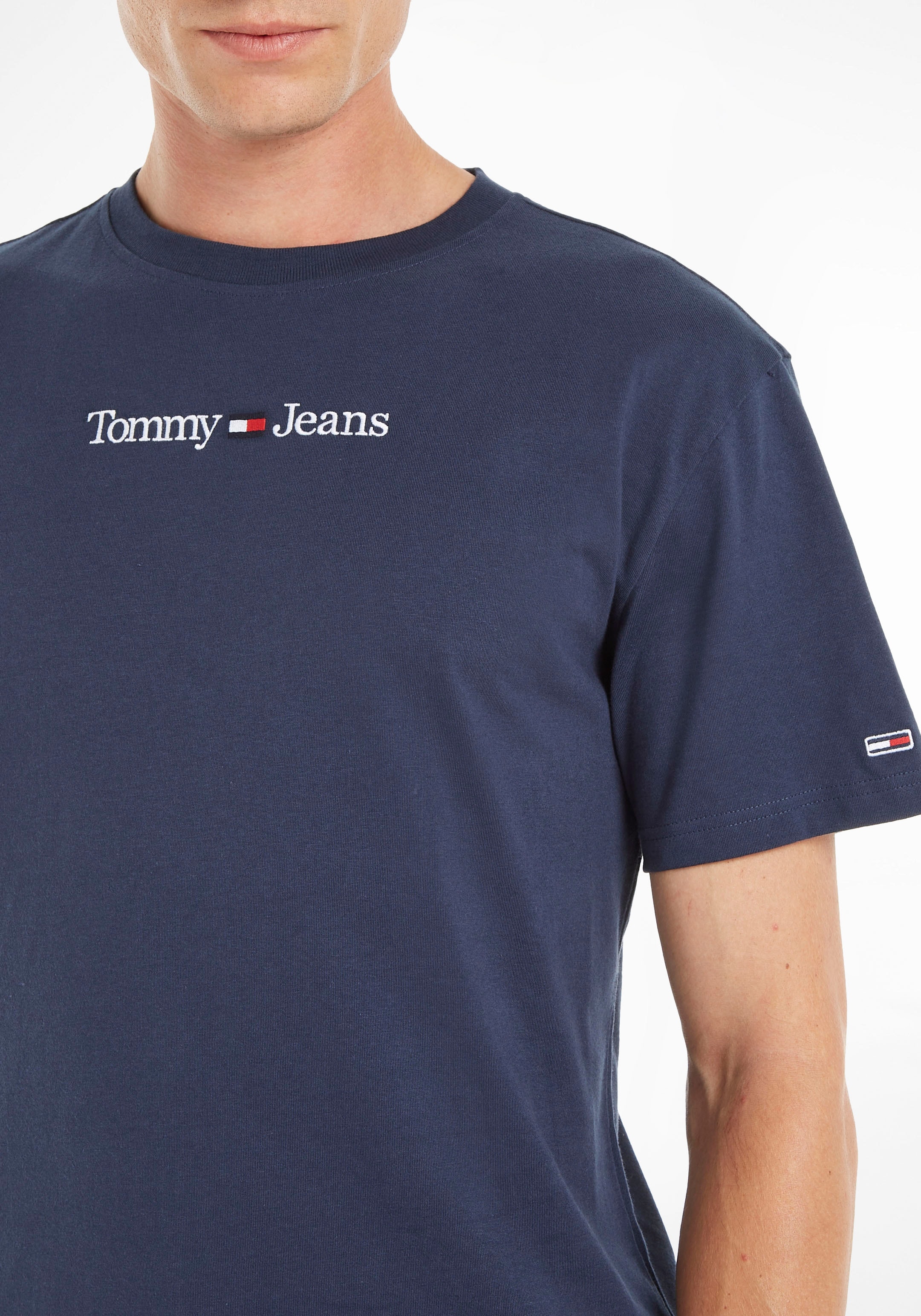 Tommy Jeans T-Shirt mit online bei Logostickerei »TJM TEE«, OTTO shoppen LOGO LINEAR CLASSIC