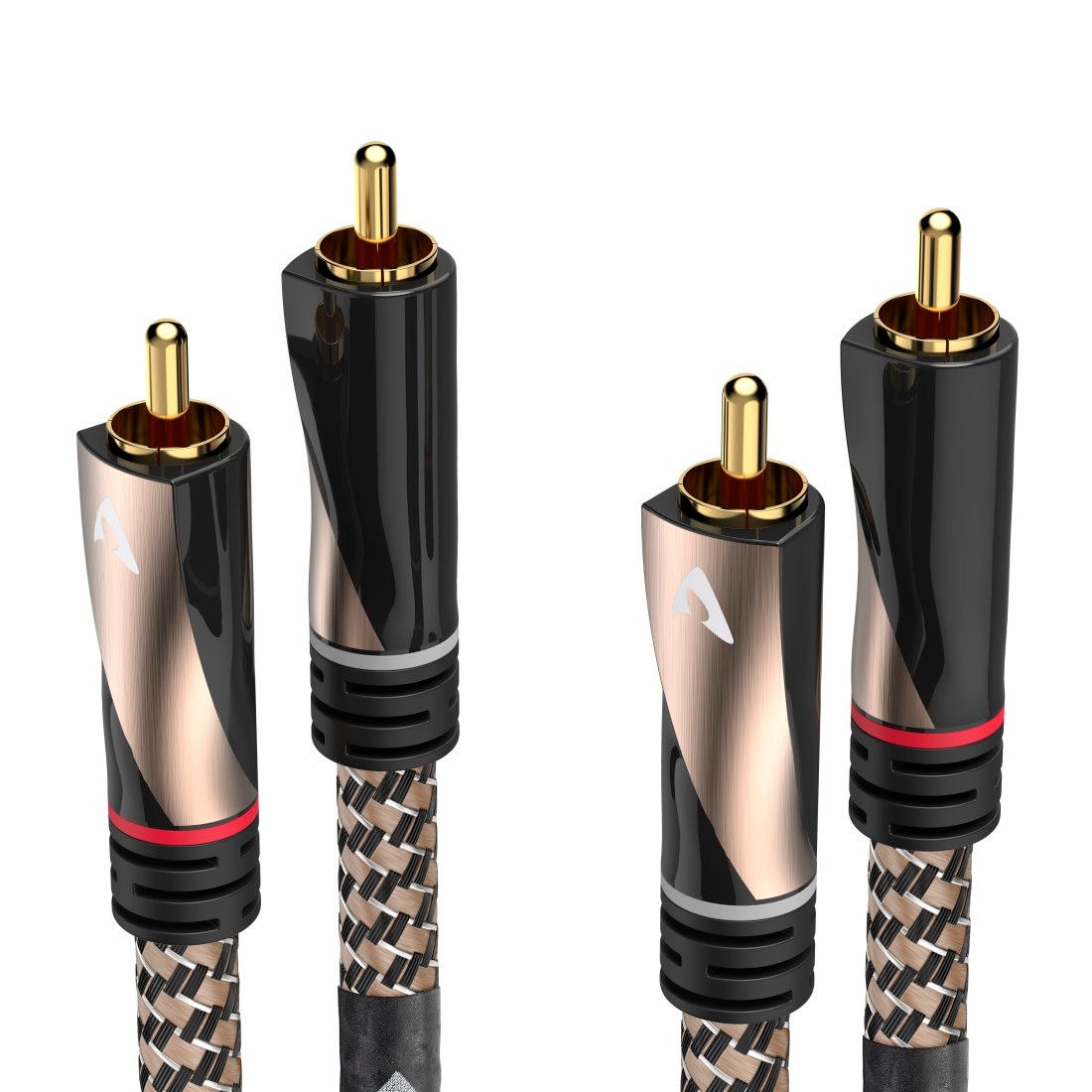 AVINITY Stereo Cinch-Kabel, Gewebe, vergoldet