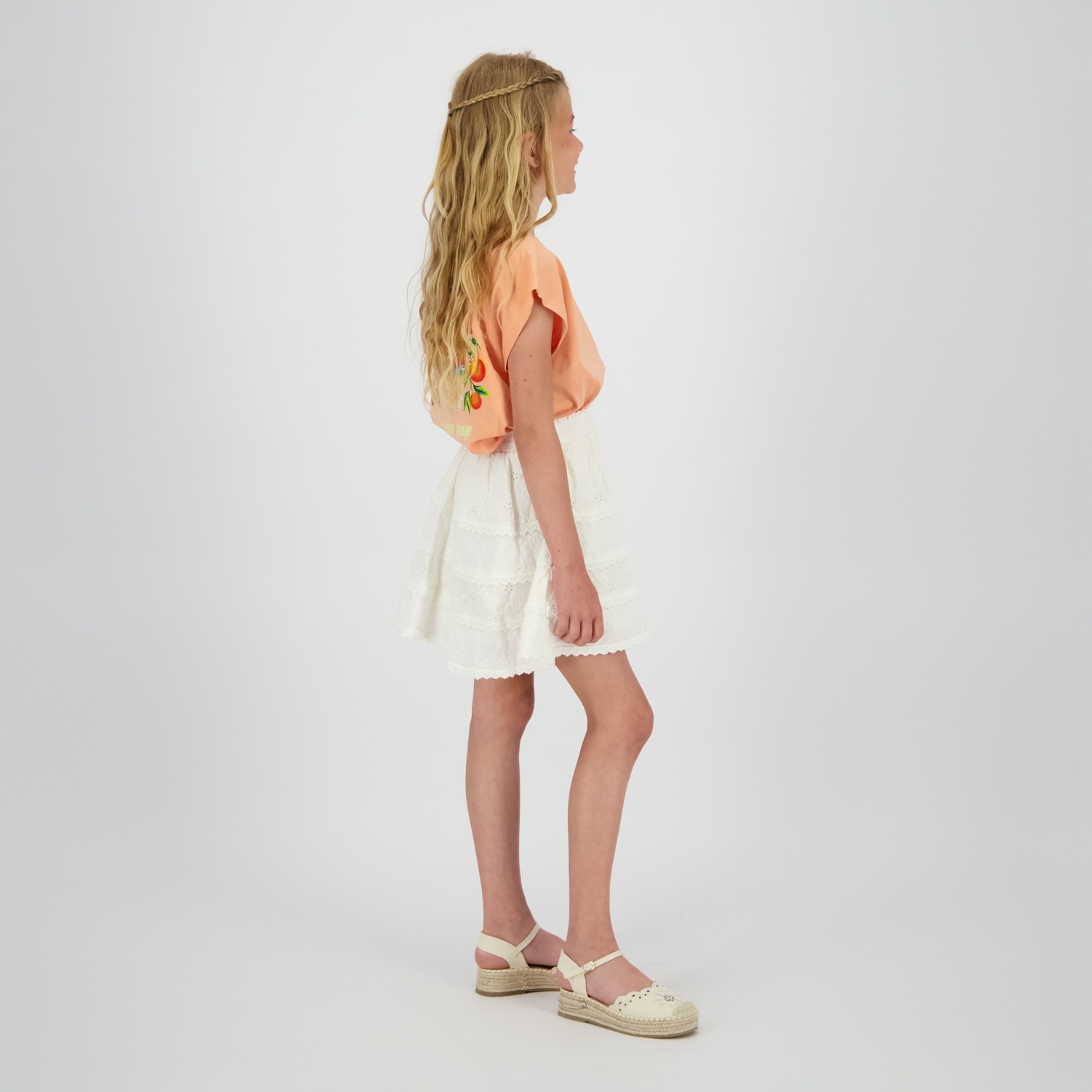 Vingino Rüschenrock mit Häkel-Details und Spitze