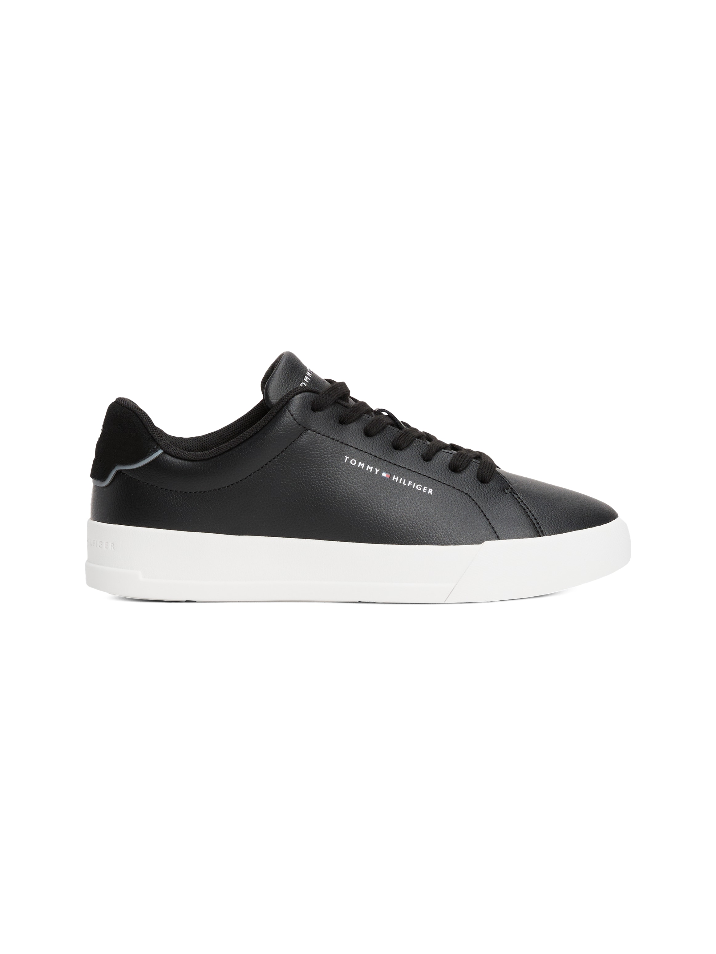 Tommy Hilfiger Sneaker »TH COURT LTH DETAIL ESS«, Freizeitschuh, Halbschuh, Schnürschuh mit seitlichem Logoschriftzug