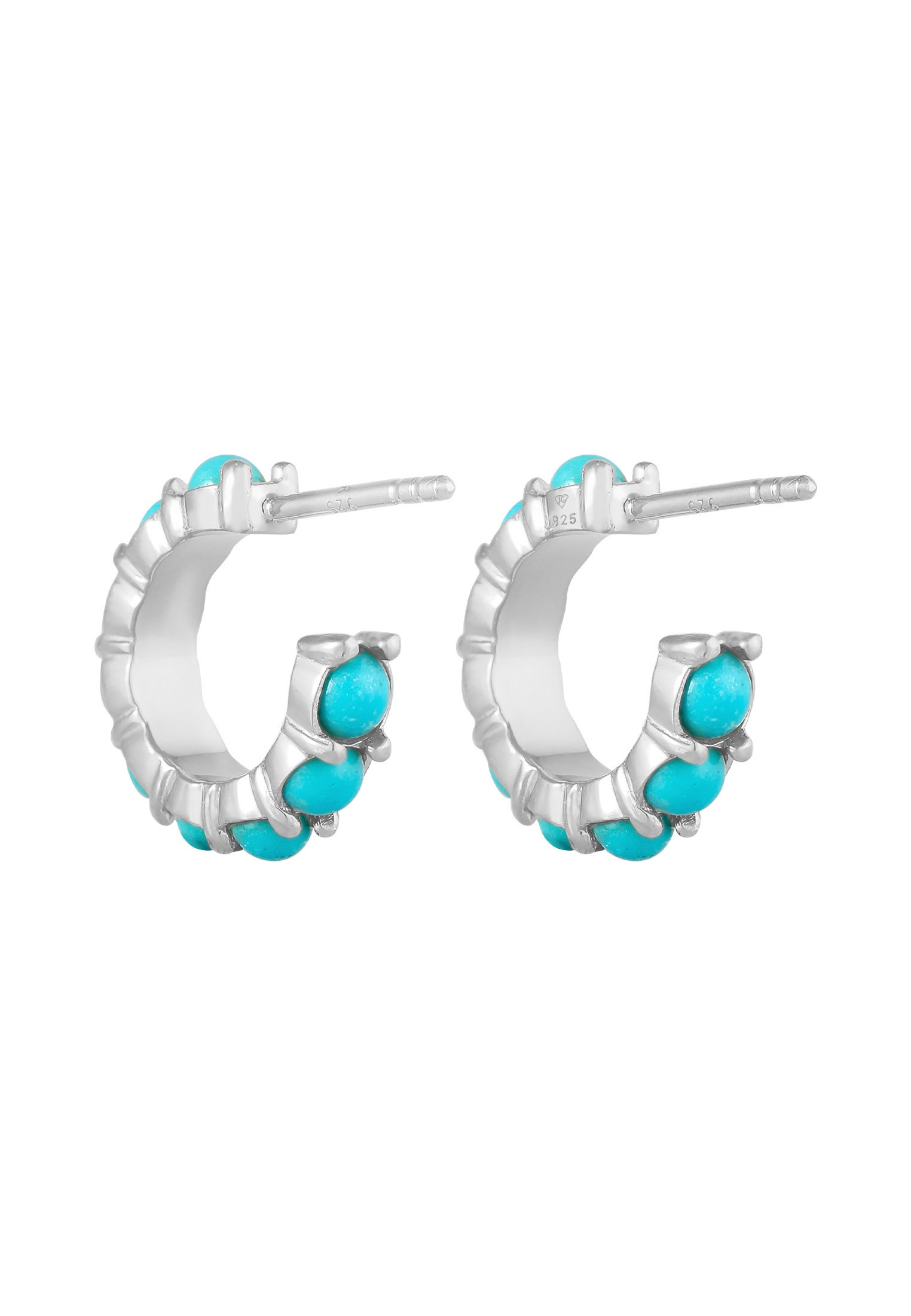 Kuzzoi Paar Ohrstecker »Ohrringe Creolen Türkis Howlith Boho Vintage 925 Silber«