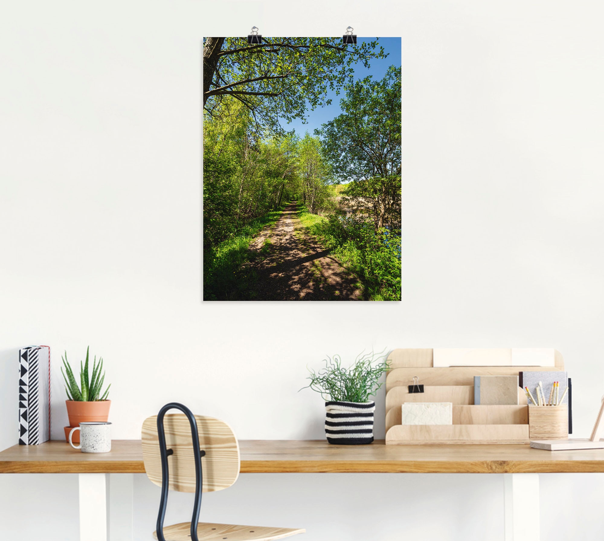 Artland Wandbild »Weg und Bäume bei Kuchelmiß«, Waldbilder, (1 St.), als Leinwandbild, Poster, Wandaufkleber in verschied. Größen