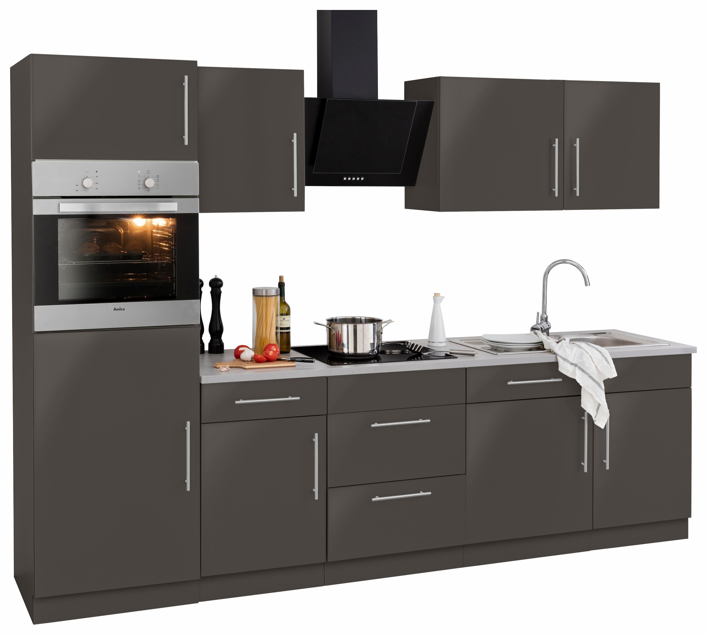 wiho Küchen Küchenzeile »Cali«, mit E-Geräten, Breite 280 cm bestellen bei  OTTO | Tischplatten