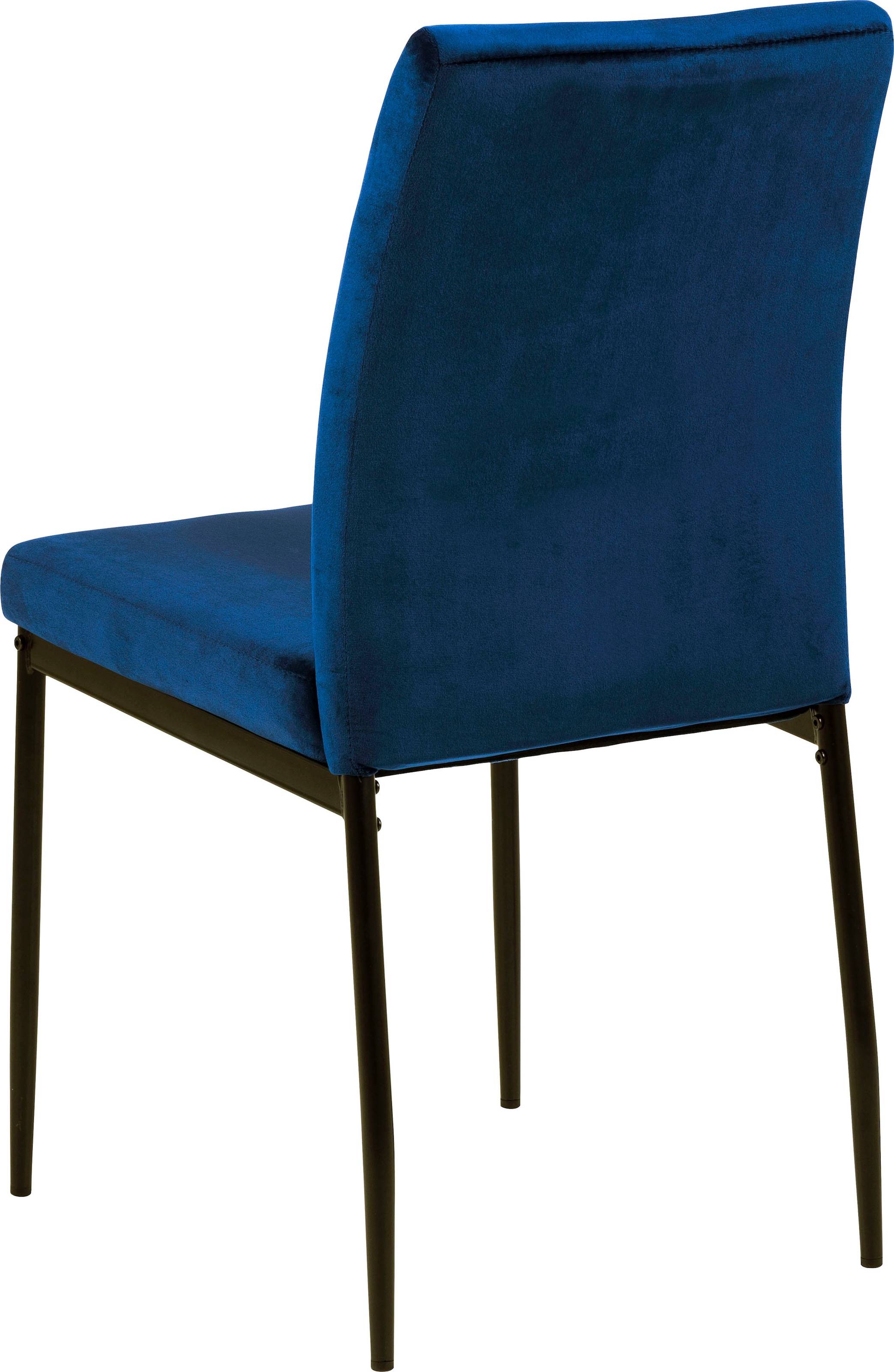 ACTONA GROUP Esszimmerstuhl »Doris«, 2 St., Polyester-Velvet, mit lebendigem Stoff, schlanke, schwarze Metallbeine