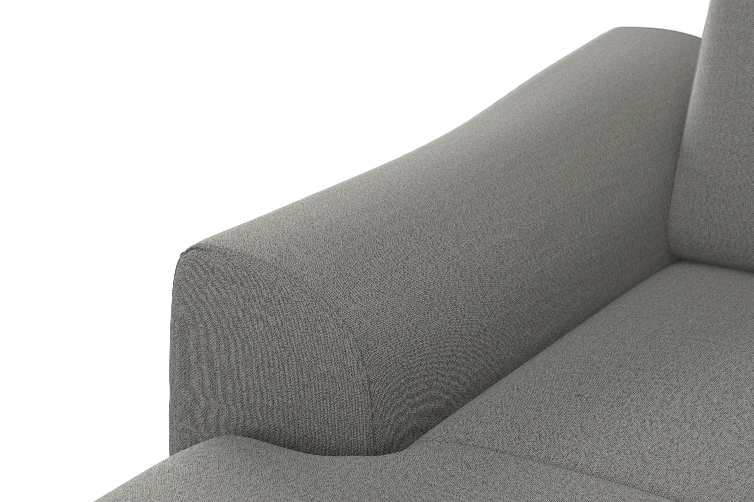 sit&more Ecksofa »Dundee L-Form«, mit Federkern und Edelstahlfüßen, wahlweise mit Kopfteilverstellung