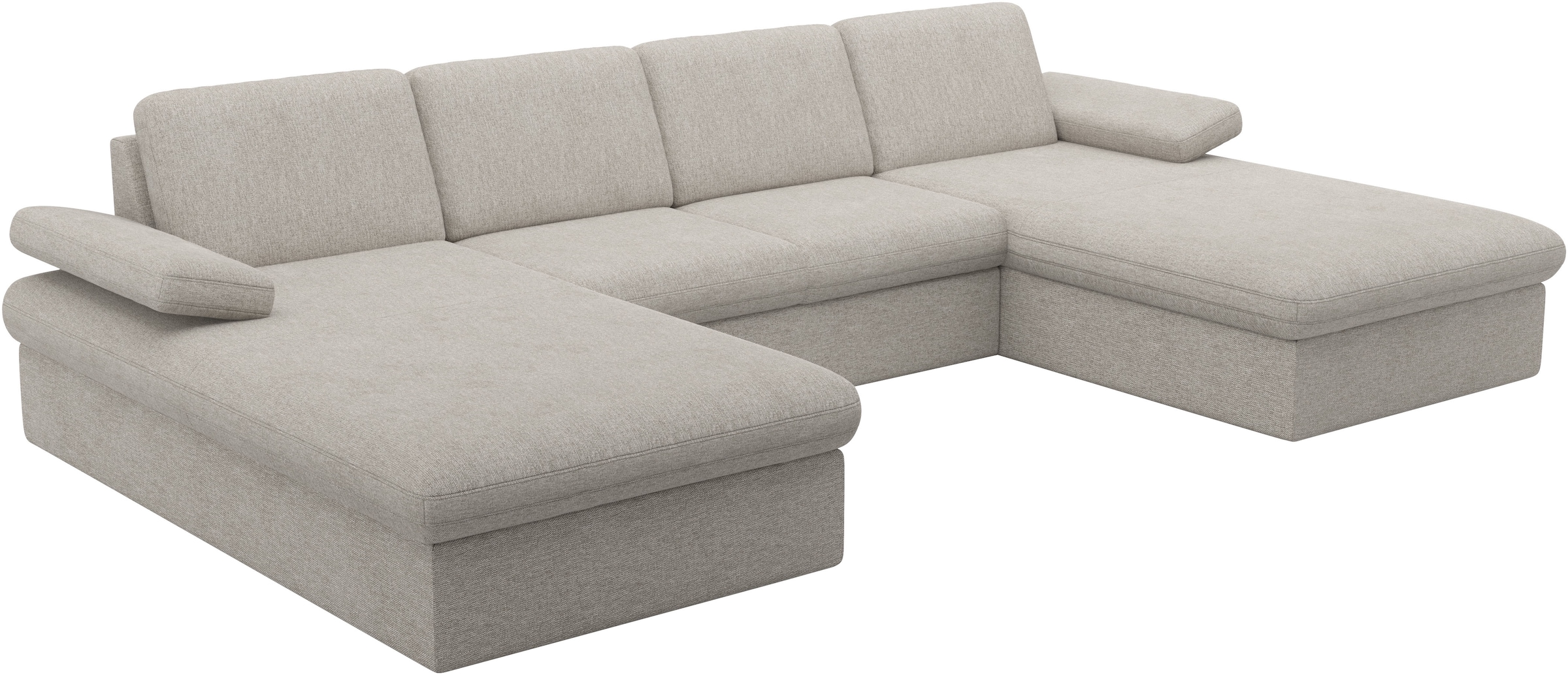 sit&more Wohnlandschaft »Moreno U-Form, B: 309 cm« mit Armteilverstellung, optional Bettfunktion