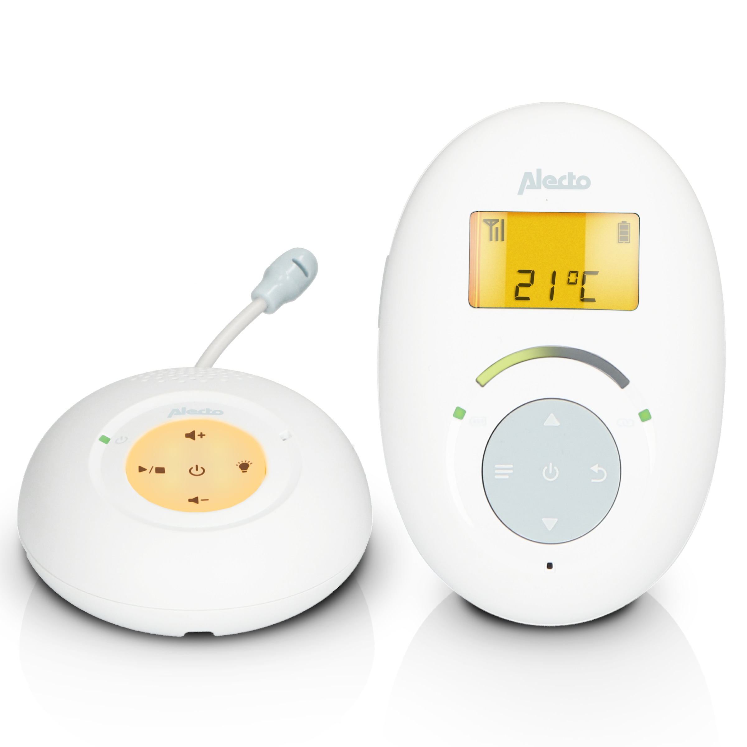 Alecto Babyphone »DBX120«, (2 tlg.), Nachtlicht, Wiegenlieder und Temperaturanzeige