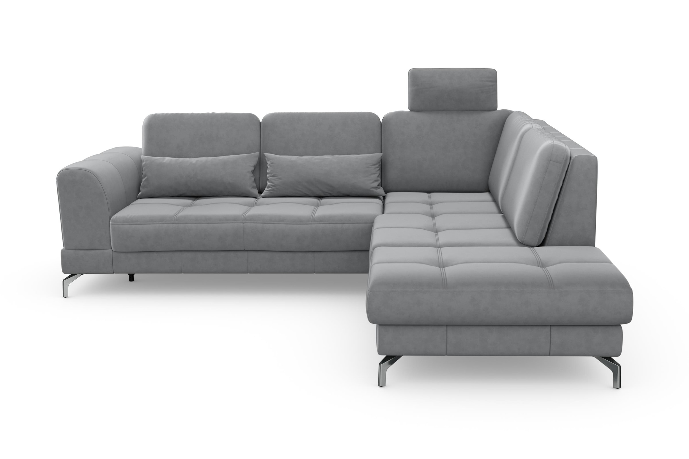 sit&more Ecksofa »Bendigo L-Form« inklusive Sitztiefenverstellung, Bodenfreiheit 12 cm, in 2 Fußfarben