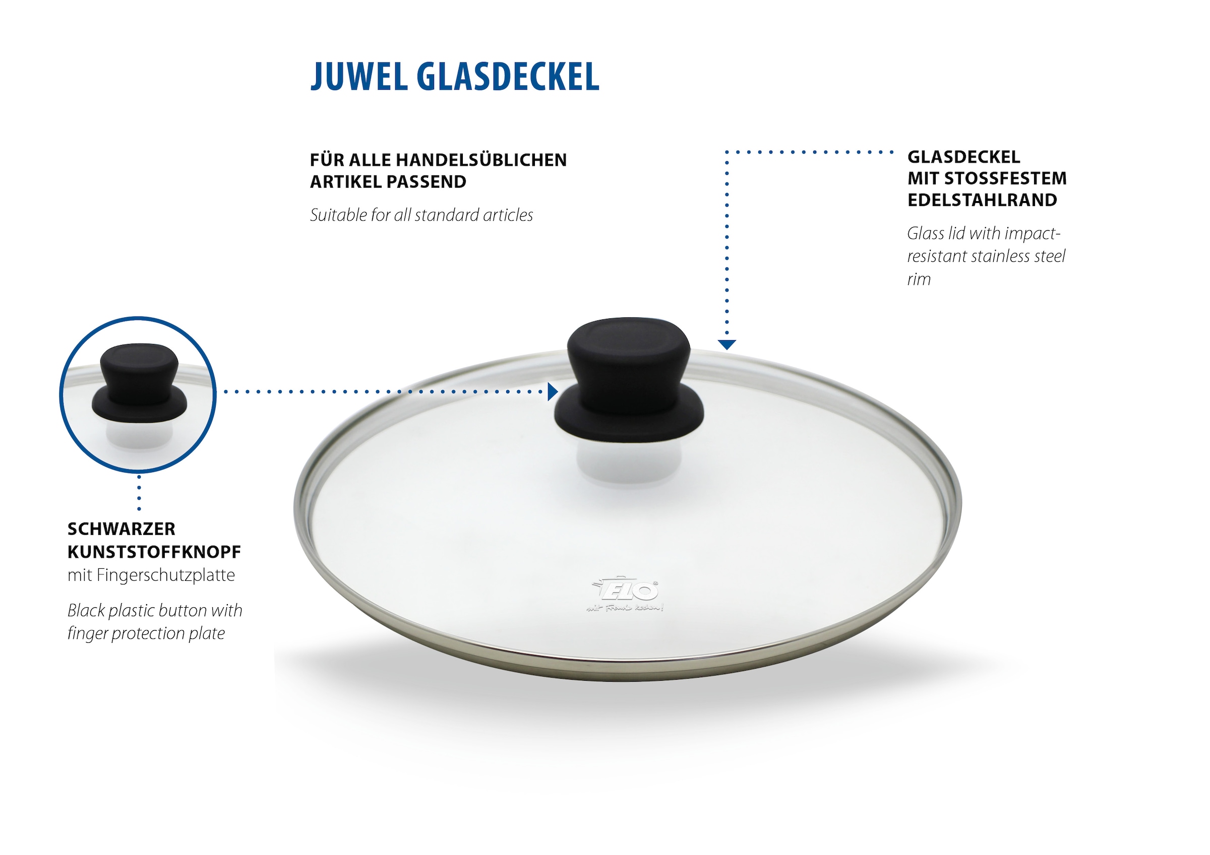 Elo Basic Deckel »Juwel« aus hitzebeständigem Glas