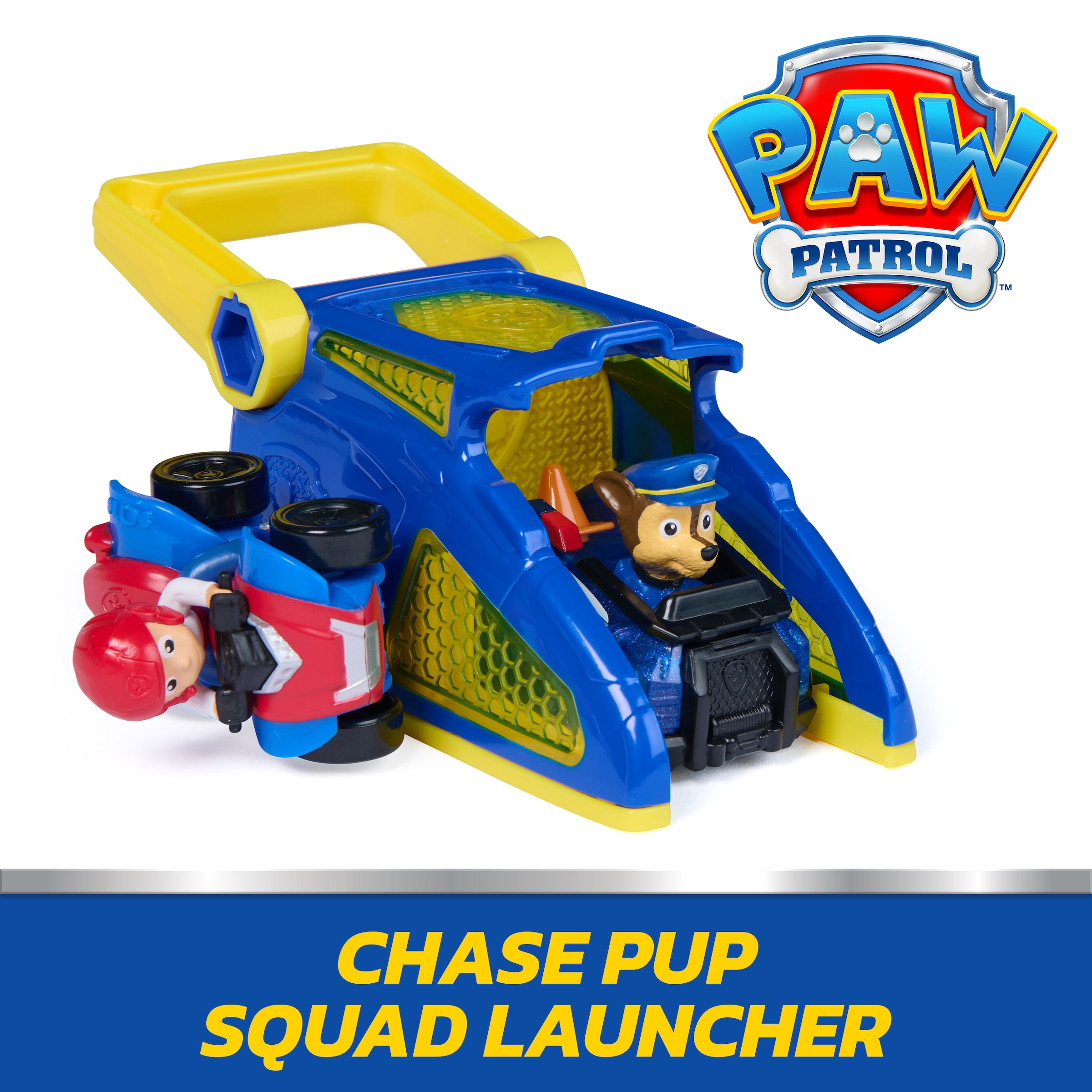 Spin Master Spielzeug-Auto »PAW Patrol – Pup Squad Launcher mit Chase und Ryder Fahrzeugen«