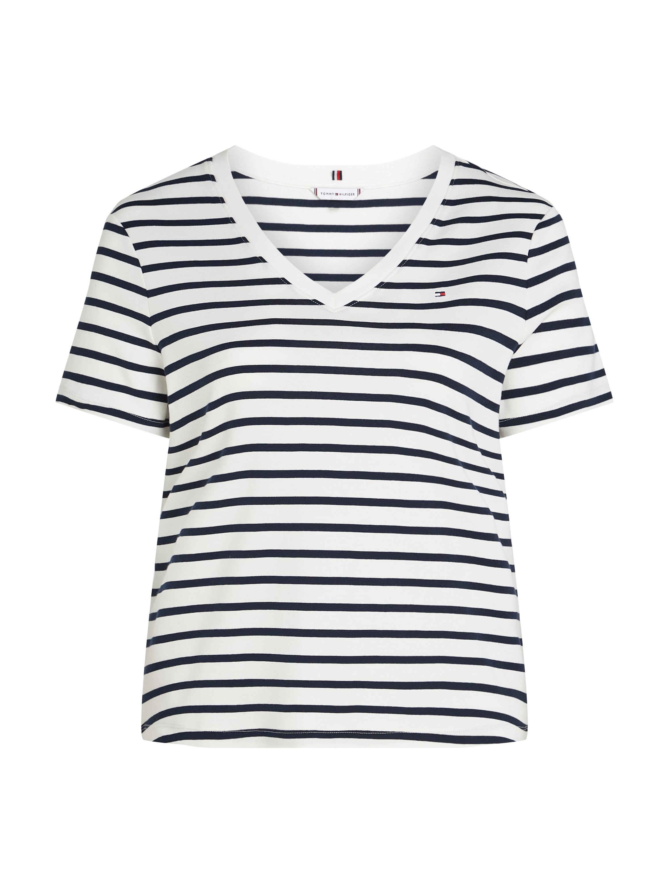 Tommy Hilfiger Curve V-Shirt »CRV SLIM CODY V-NK SS«, in Großen Größen