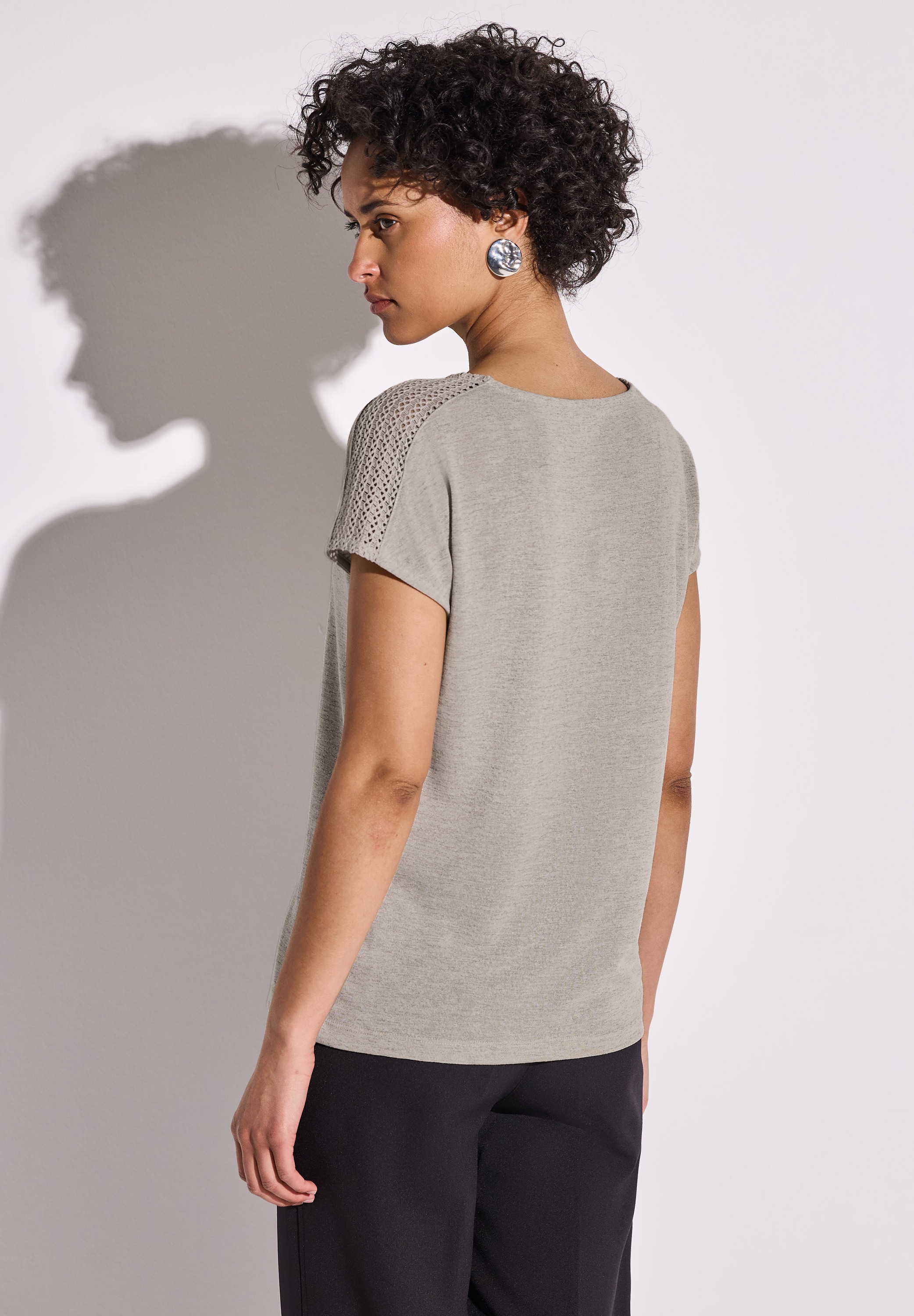 STREET ONE T-Shirt, mit Spitzendetail