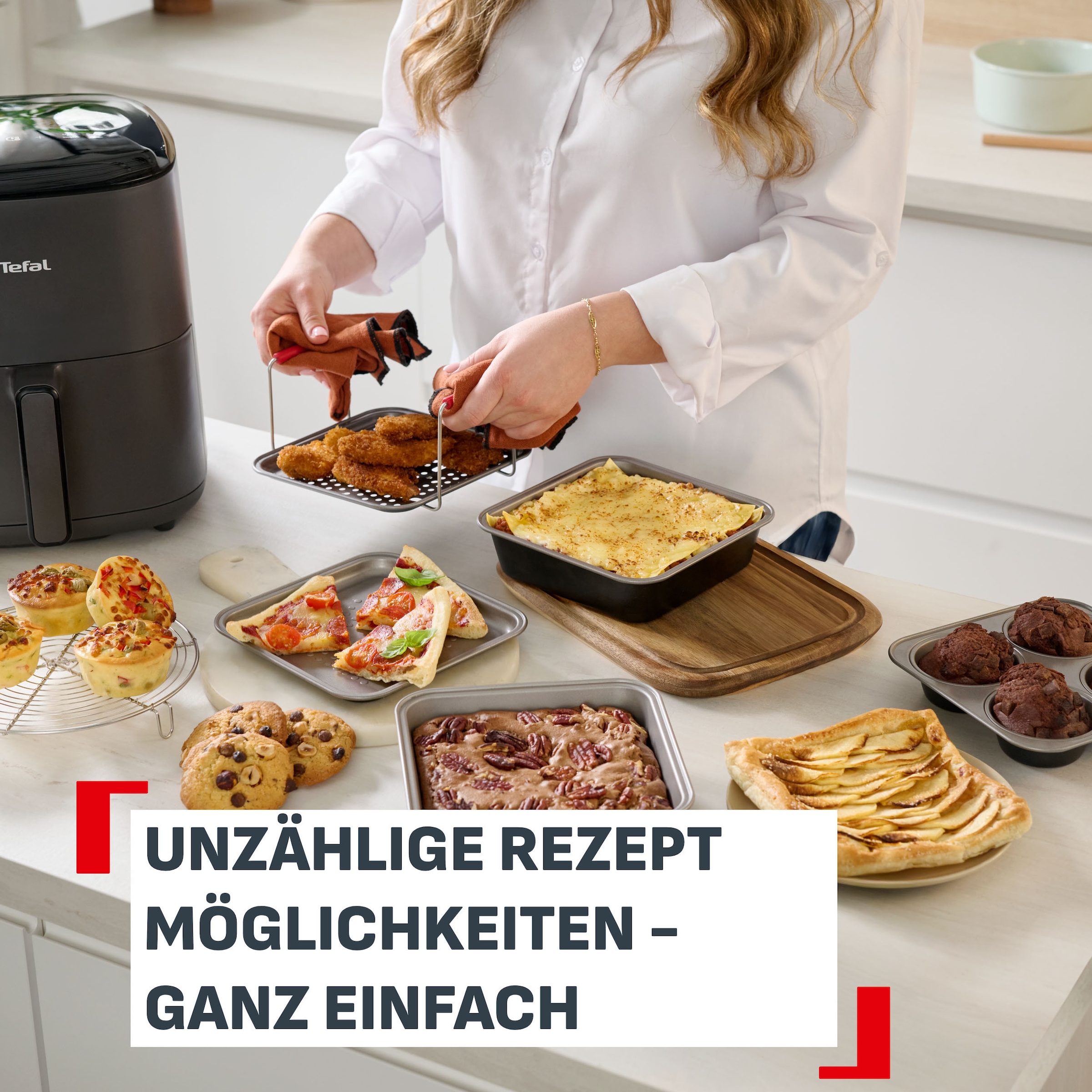 Tefal Backform »Dail'Easy, Backeinsatz für die Heißluftfritteuse« stapelbar, antihaftbeschichtet