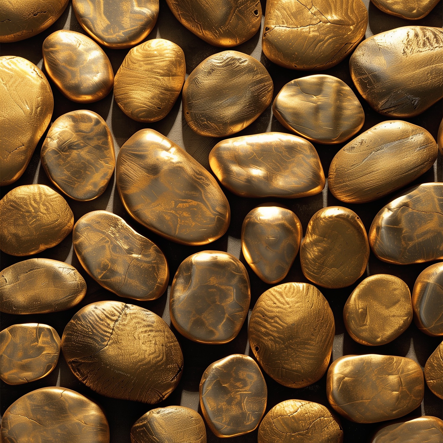 queence Acrylglasbild »Goldene Steine« Abstrakt | Abstrakte | Formen | Gemälde | Kunst 1 Stk. tlg. HD Premium Kunstdruck in Galeriequalität