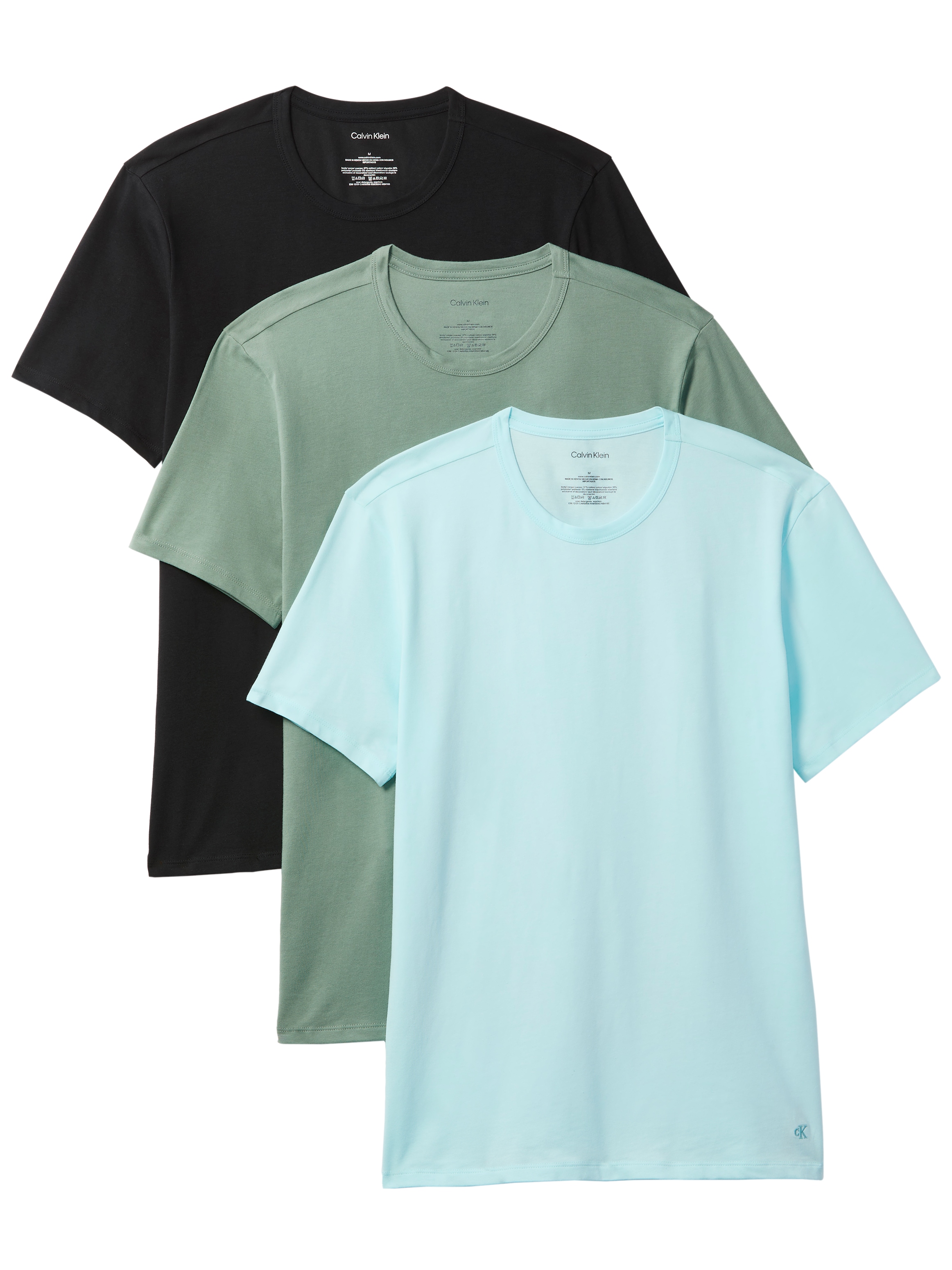 Calvin Klein Underwear T-Shirt »SHORT SLEEVE CREW NECK 3PK« Packung, 3er-Pack, 3 mit Logo am Saum