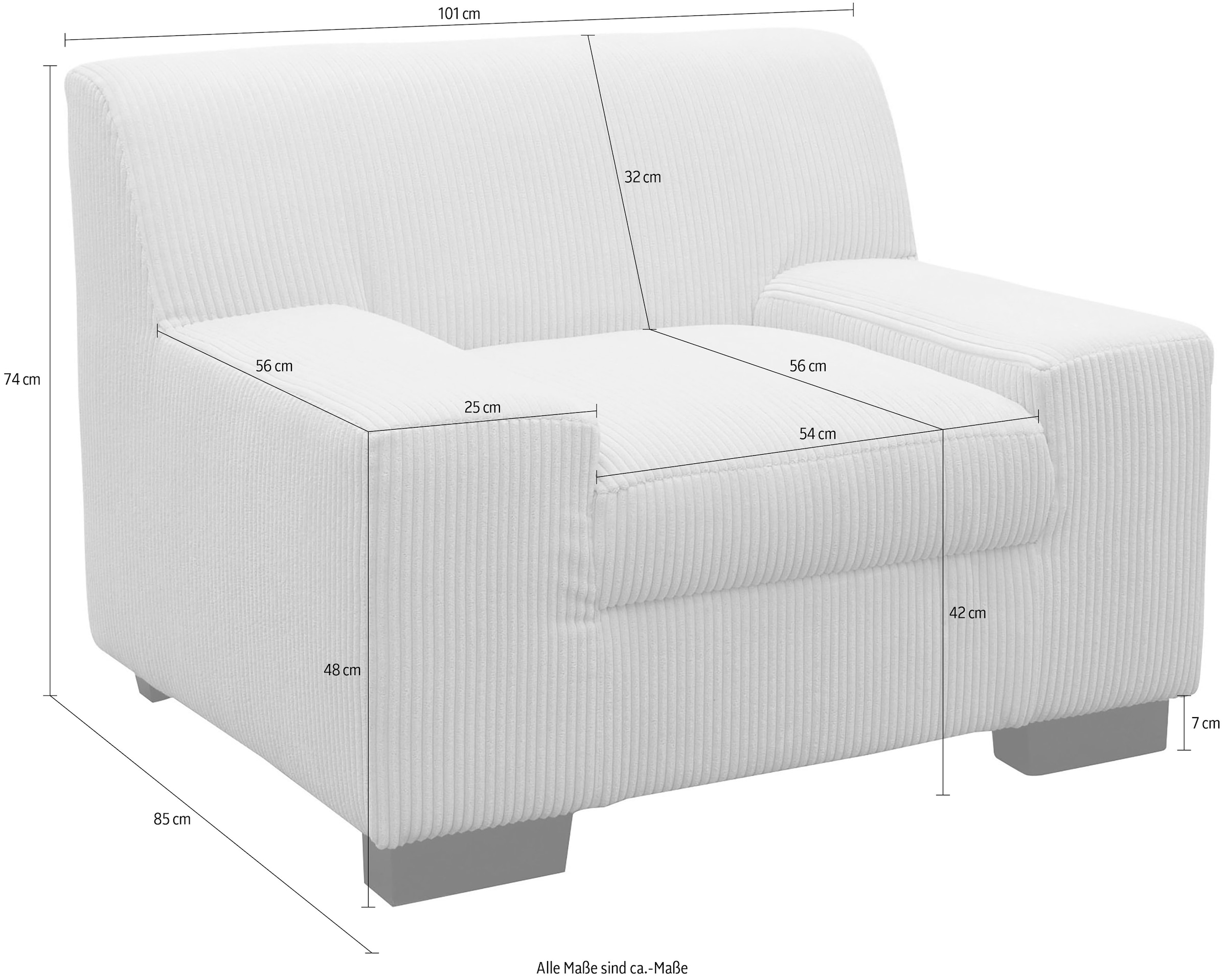 OTTO home Sessel »Faxe 101 x 85 cm, stabile Konstruktion« aus pflegeleichtem, weichem Bezugsstoff