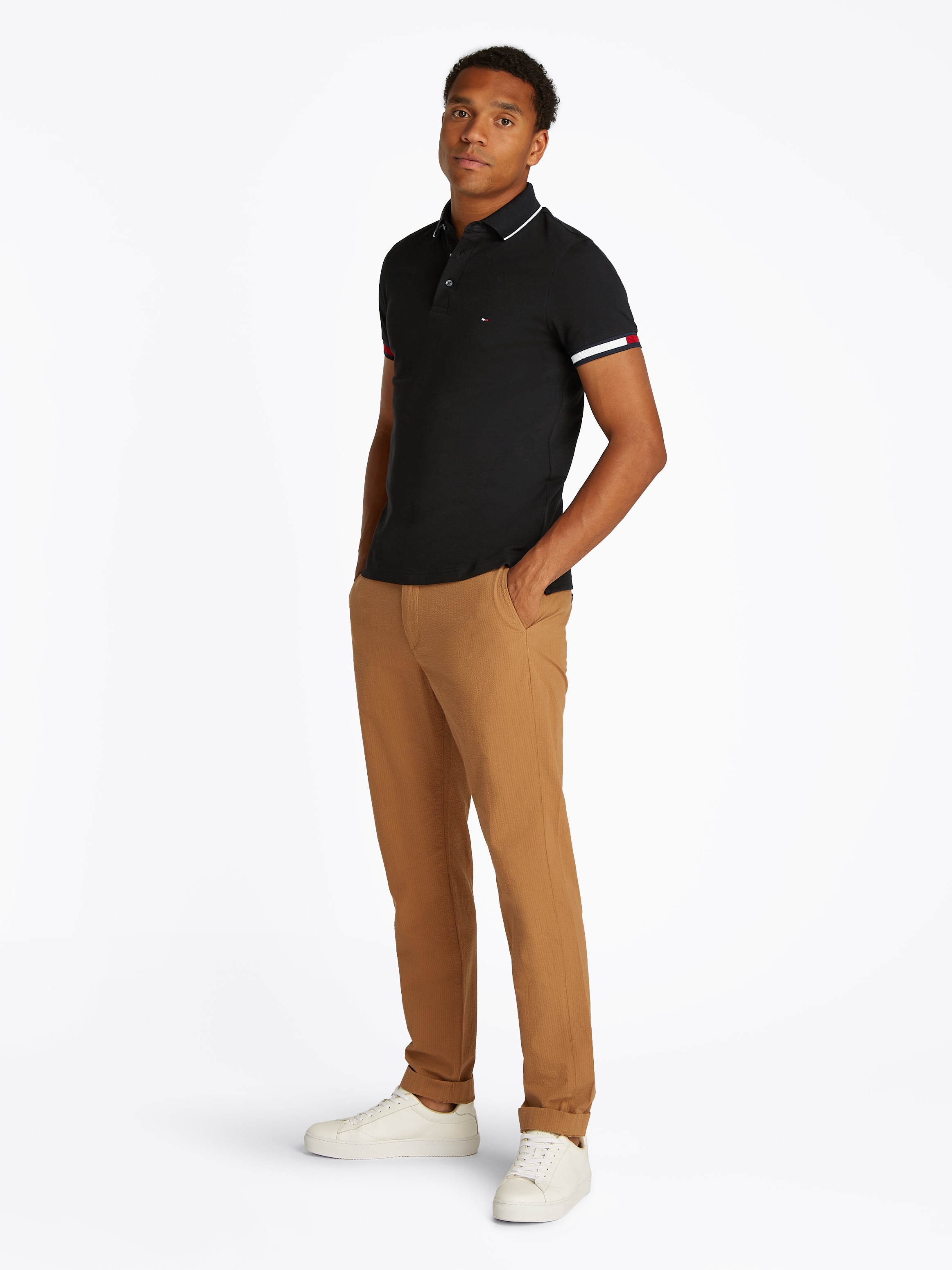 Tommy Hilfiger Poloshirt »FLAG CUFF SLIM FIT POLO«