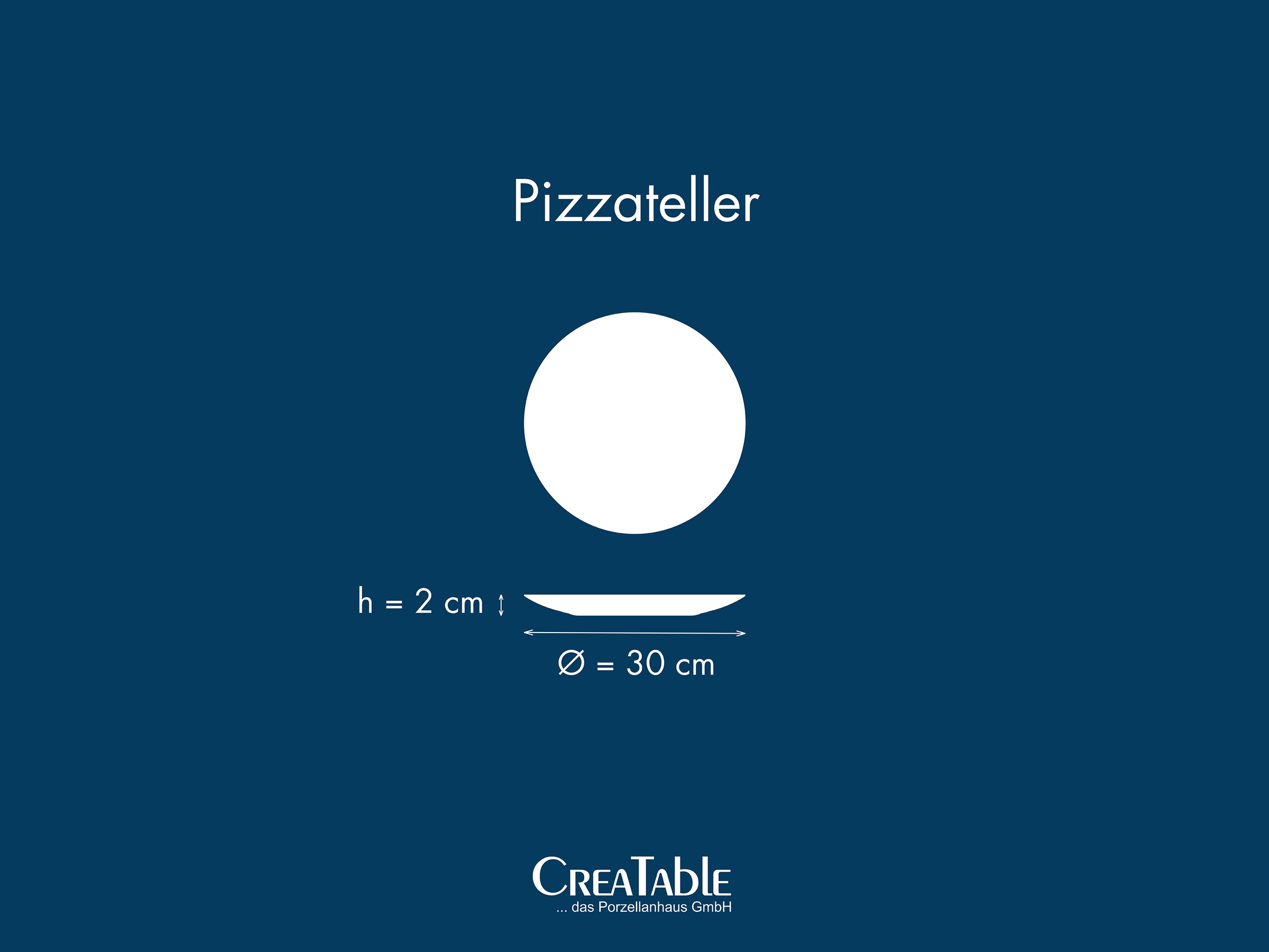 CreaTable Pizzateller »Milano La Pizza, Teller Set, 4-tlg.« Vielseitig einsetzbar, Europäische Qualität