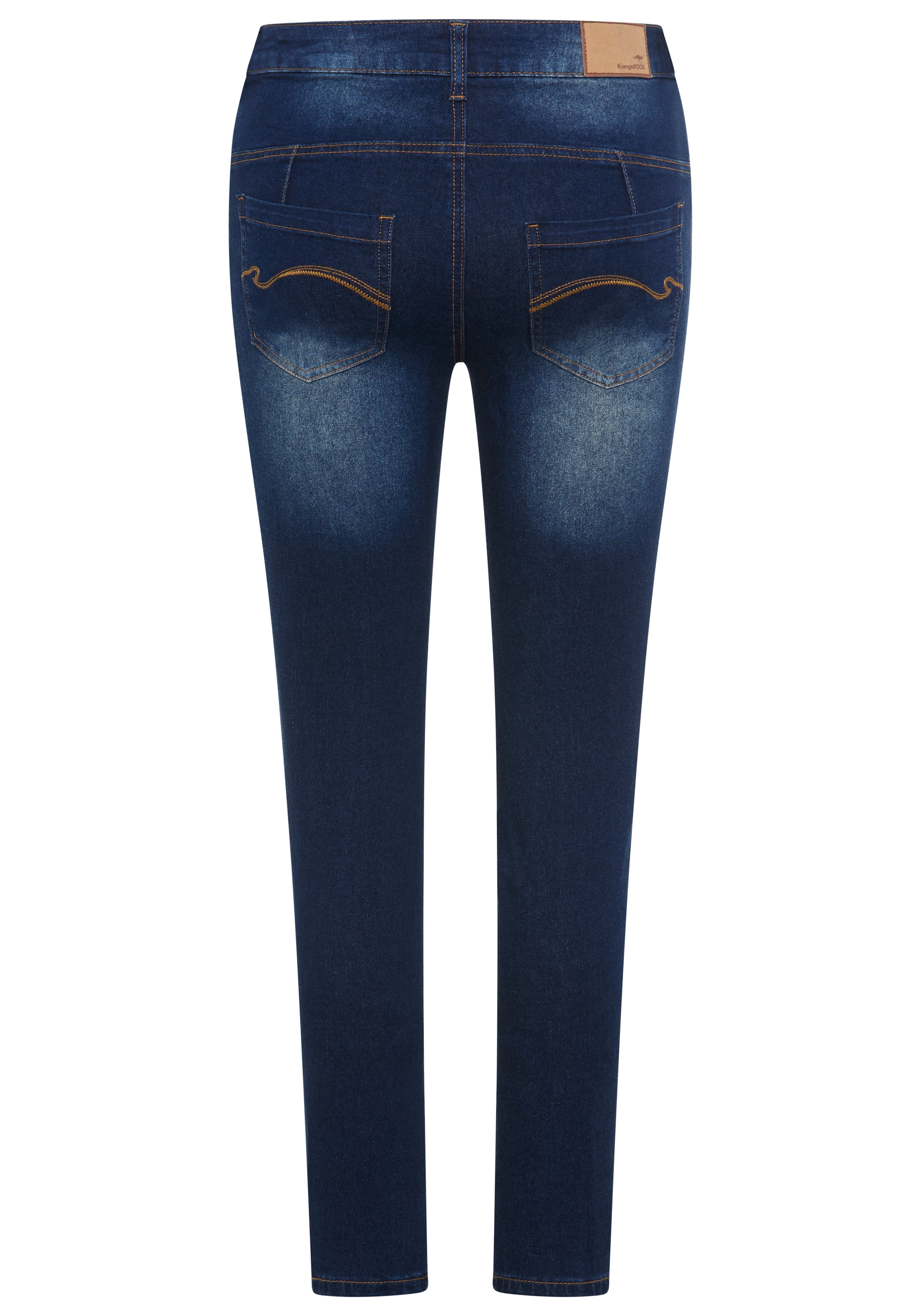 KangaROOS Slim-fit-Jeans »CROPPED HIGH WAIST SLIM FIT« schmale Passform,  Röhrenjeans,  trendige Used-Waschung