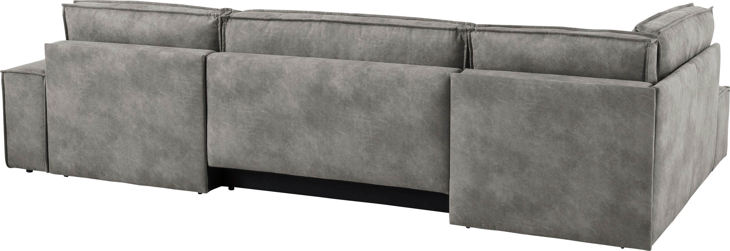 Home affaire Wohnlandschaft »SHERWOOD 329 cm, U-Form, Schlafsofa,«, Schlaffunktion m. Bettkasten (194x139 cm), Cord, Vintage, Samtvelours