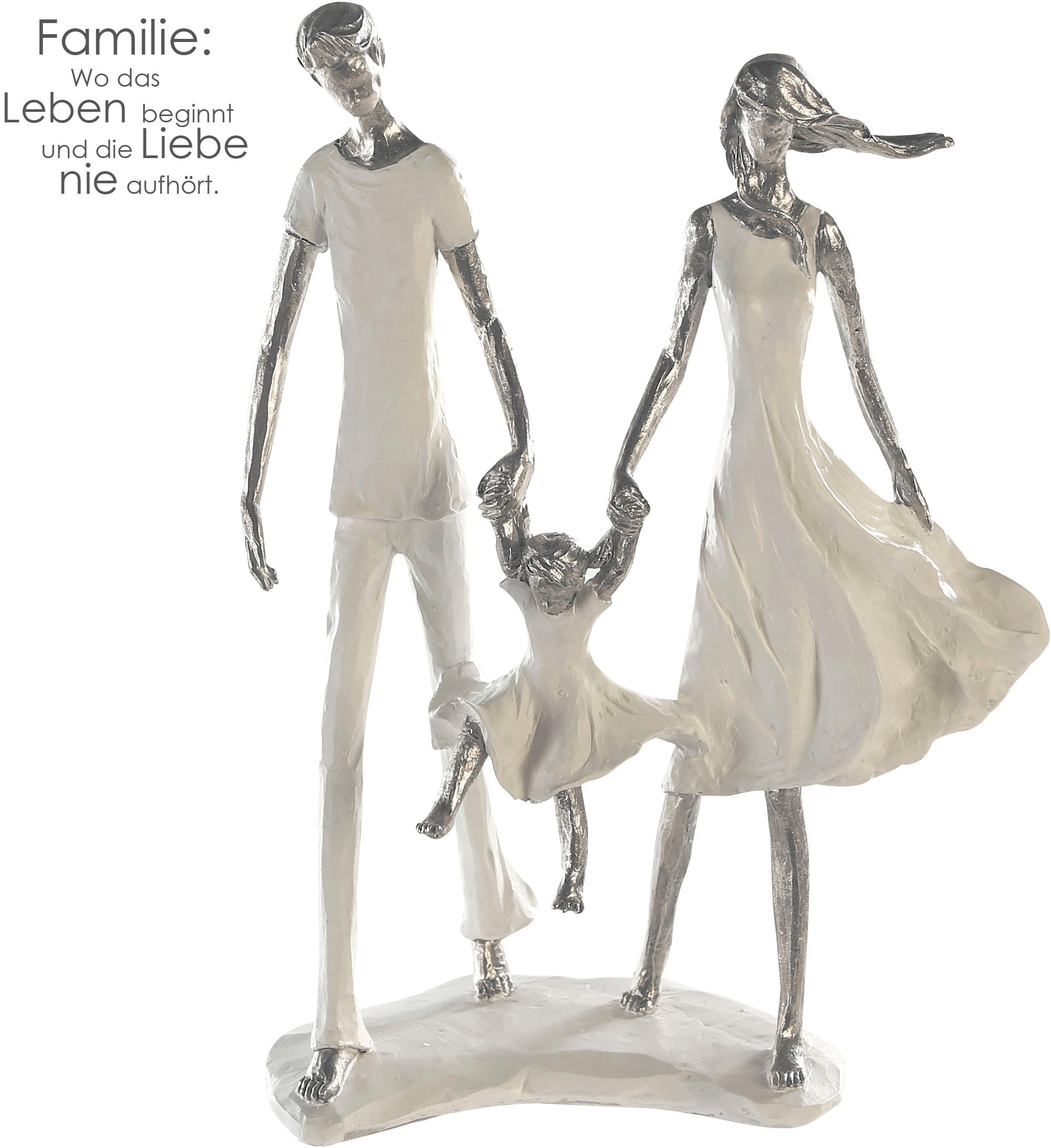 Casablanca by Gilde Dekofigur »Skulptur Familie Family weiß H. 12 cm«