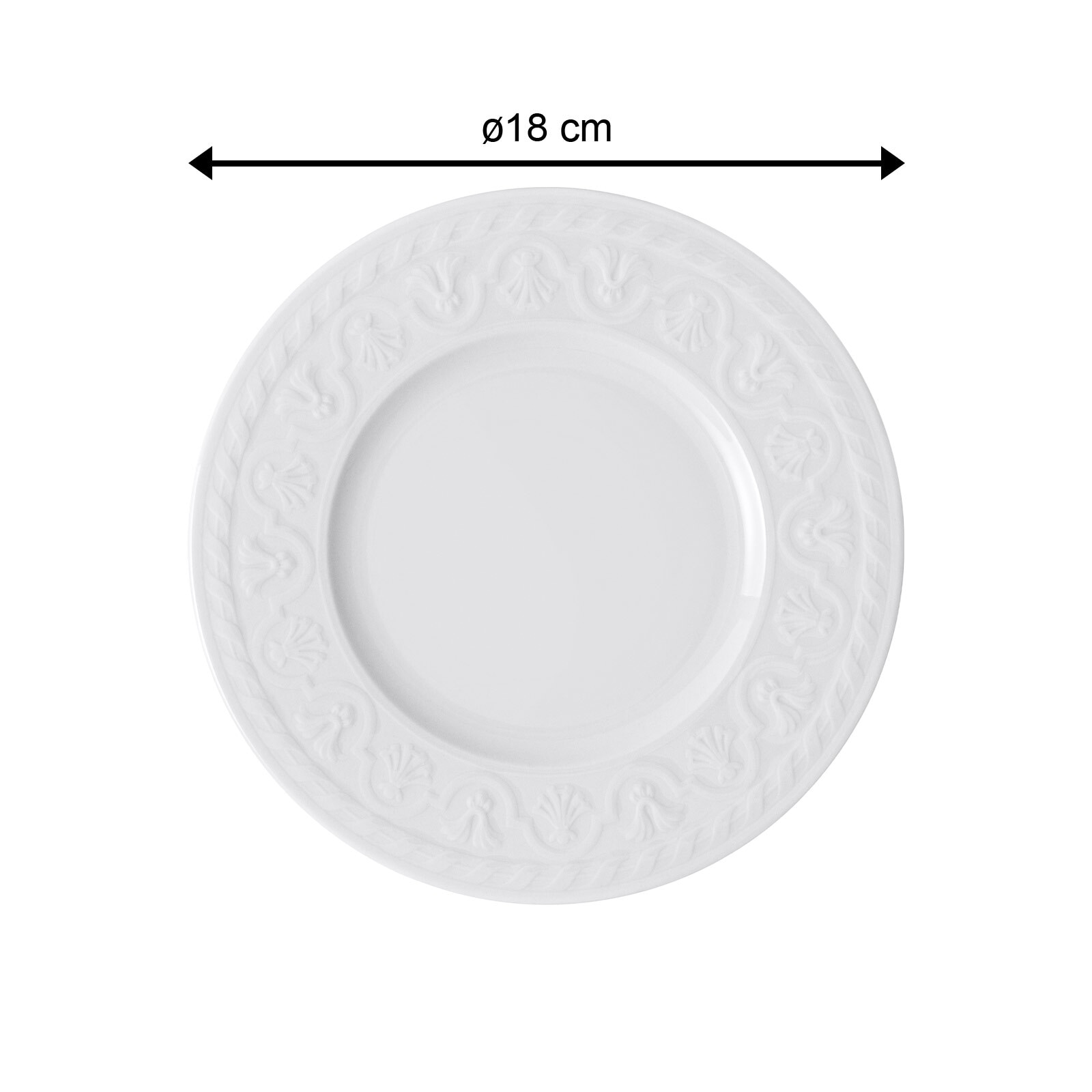 Villeroy & Boch Brotteller »Brotteller Cellini ø 18 cm 6er Set weiß« Spülmaschinengeeignet, Mikrowellenfest