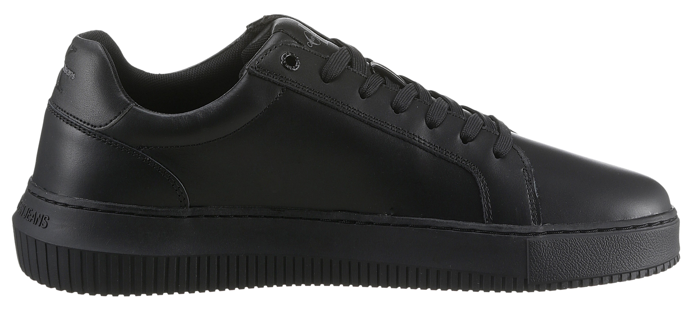 Calvin Klein Jeans Sneaker »CHUNKY CUPSOLE MONO LTH«, mit seitlichem Logoschriftzug, Freizeitschuh, Halbschuh, Schnürschuh