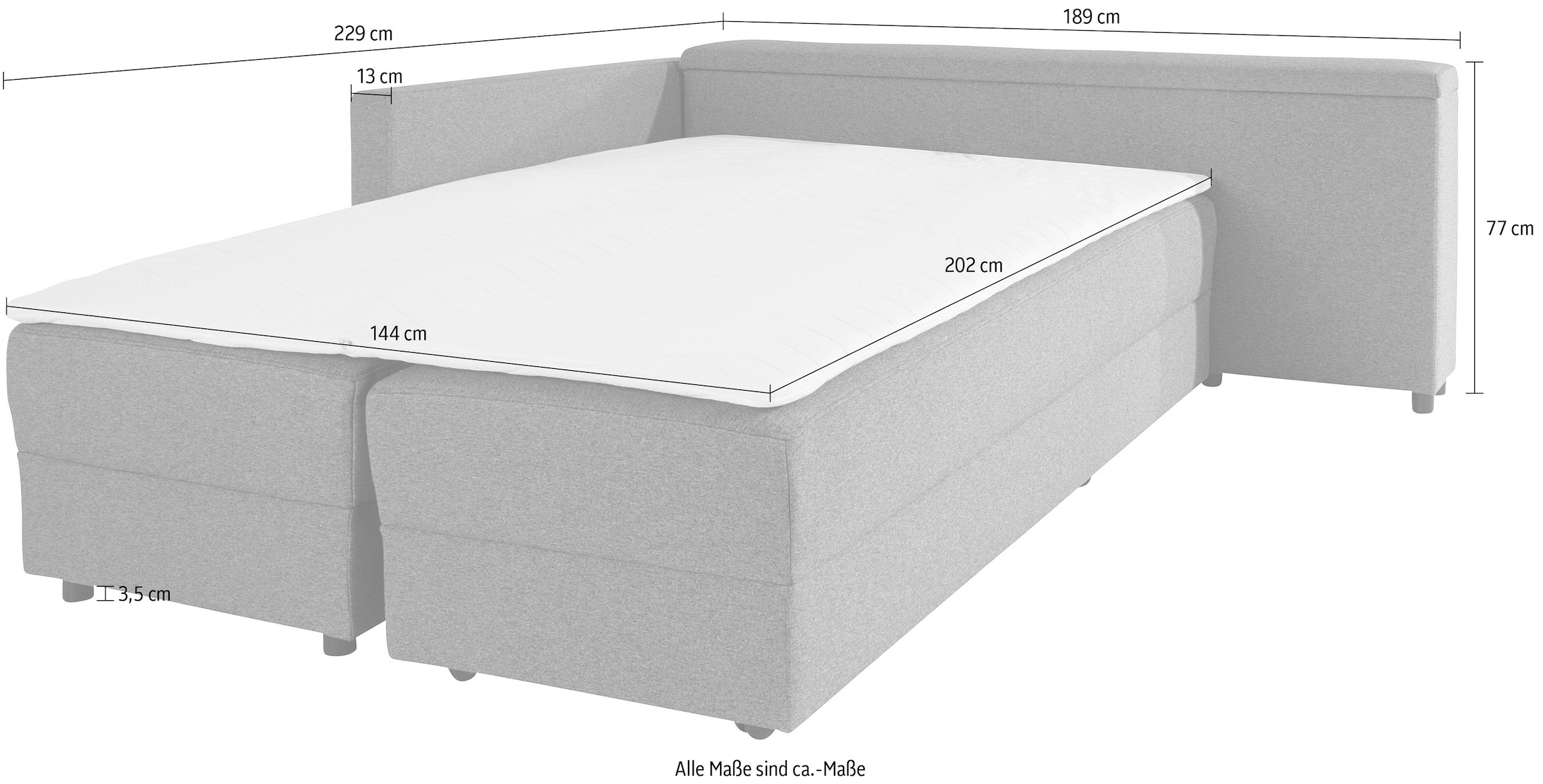 LOOKS by Wolfgang Joop Ecksofa »LooksIII L-Form«, durch Drehfunktion zum Bett wandelbar, inklusive Staufach