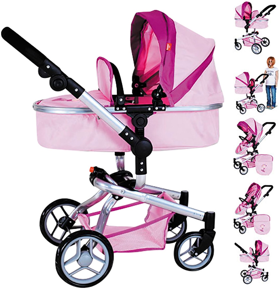 Knorrtoys® Kombi-Puppenwagen »Boonk, princess pink«, mit Wickeltasche