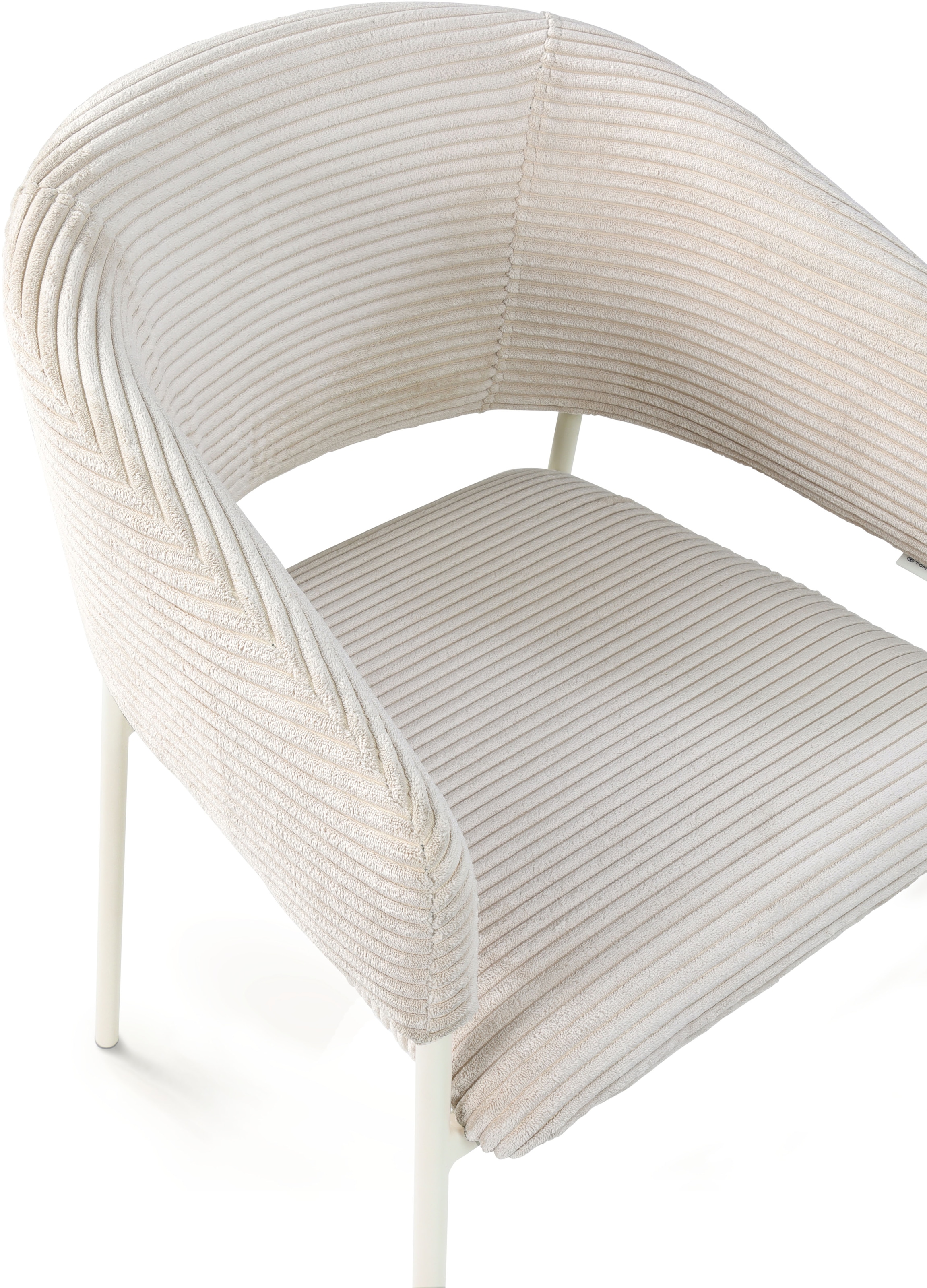 TOM TAILOR HOME Armlehnstuhl »EMBRACE ARMCHAIR«, (Set), 2 St., Breitcord, Esszimmerstuhl, mit Armlehnen, 4-Fußgestell, Rückenausschnitt