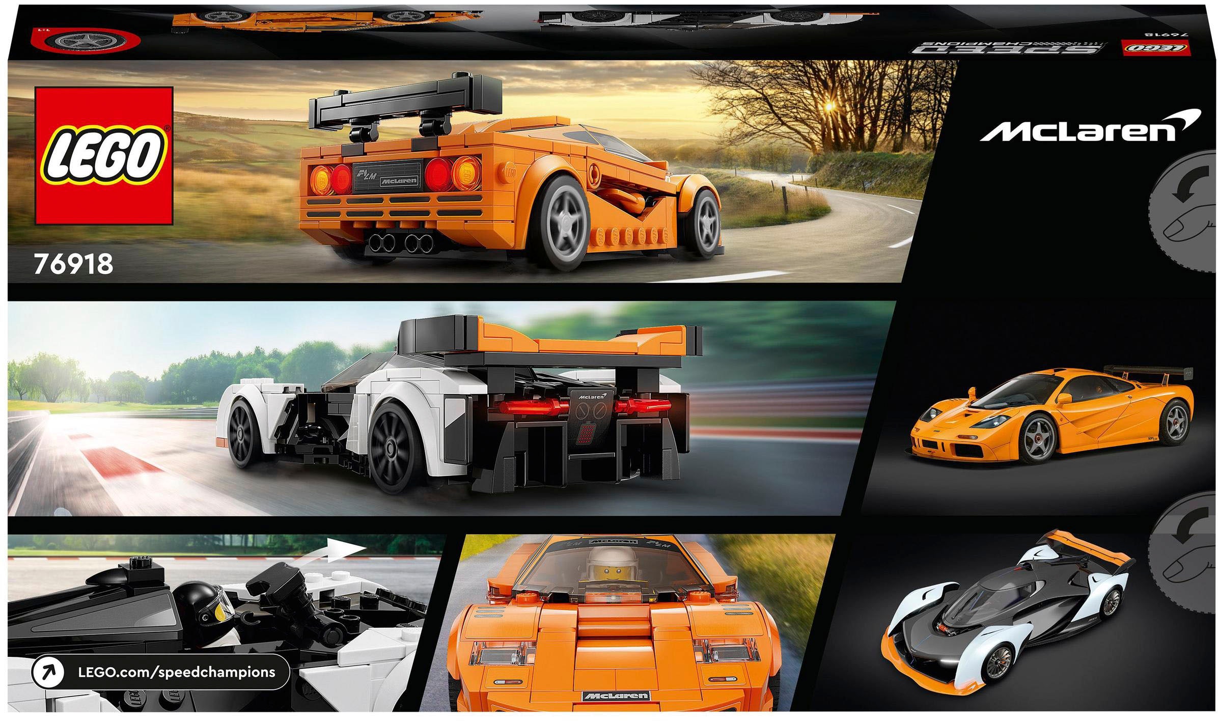 LEGO® Konstruktionsspielsteine »McLaren Solus GT & McLaren F1 LM (76918), LEGO® Speed Champions«, (581 St.)