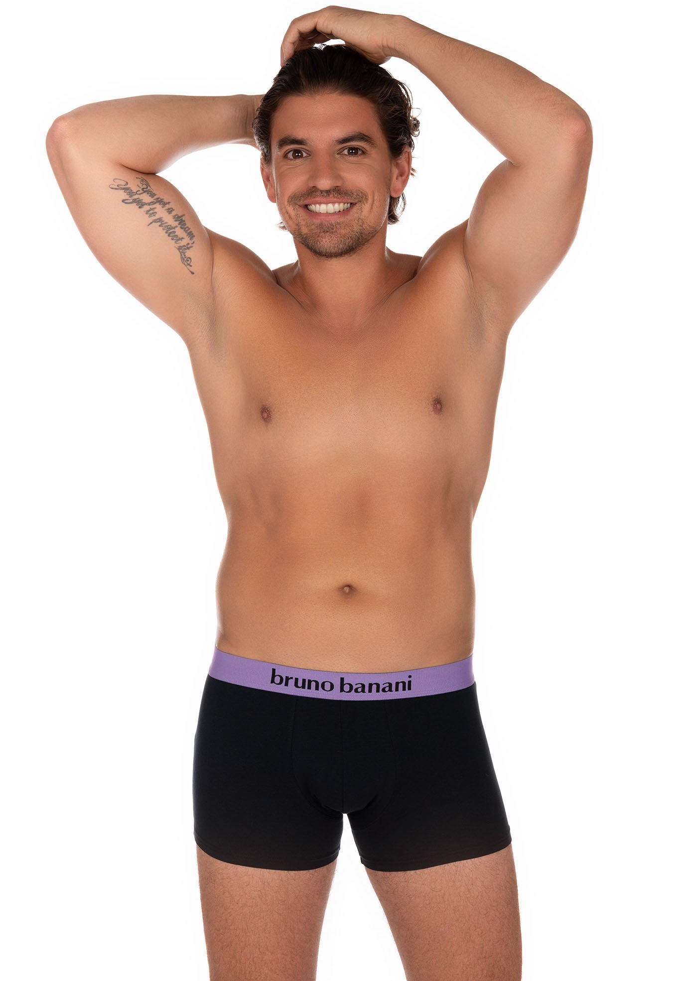 Bruno Banani Boxer, (2er Pack), mit kontrastreichem Logobund