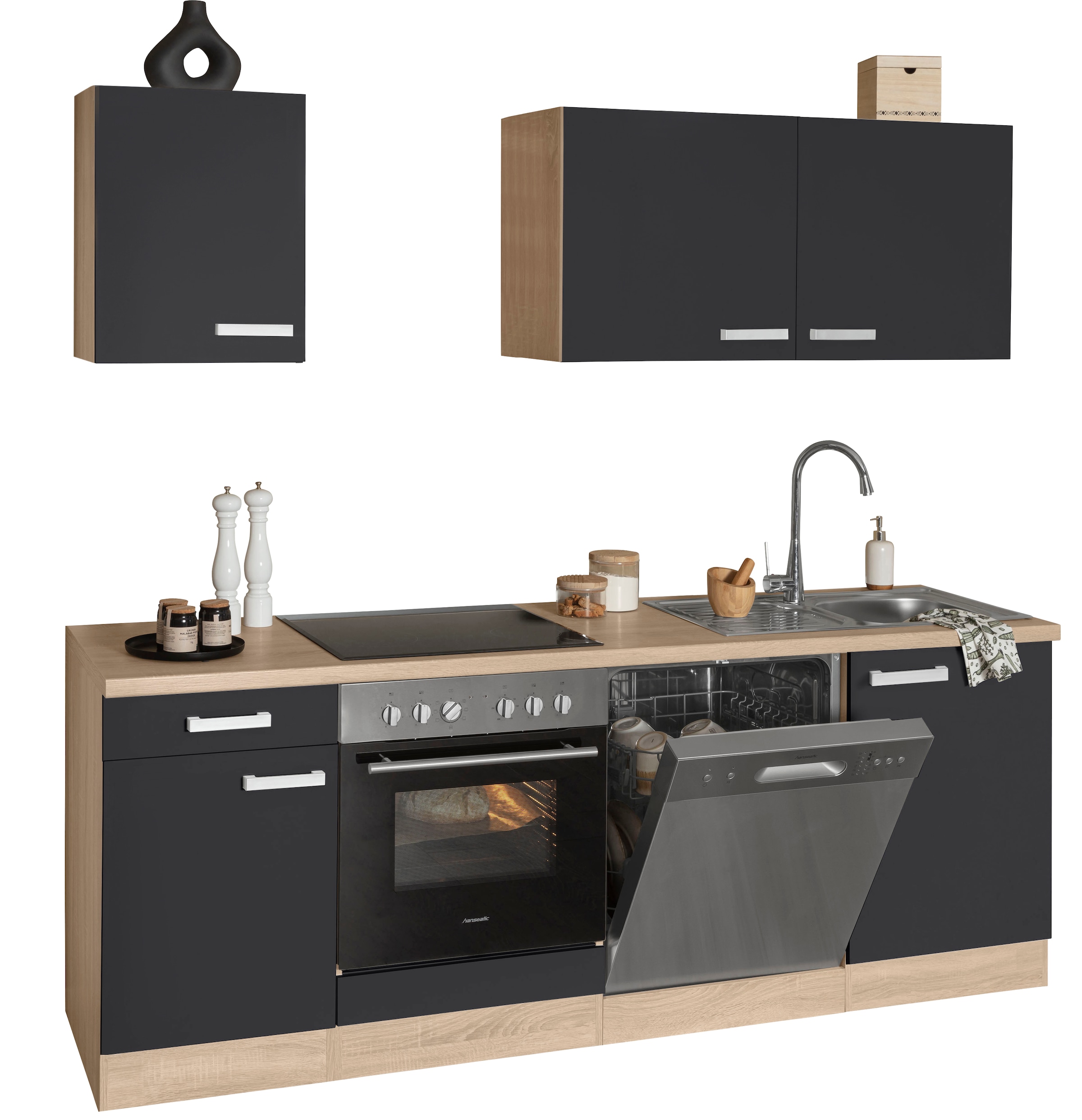 OPTIFIT Küchenzeile mit cm, Hanseatic-E-Geräten bei Breite OTTO 210 »Leer«