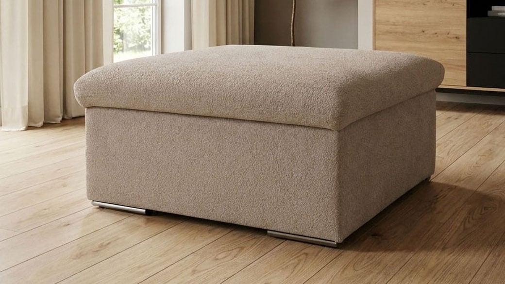 OTTO home Hocker »Saltrum 87 x 87 cm, formschön und stabil« pflegeleichter Bezuggstoff